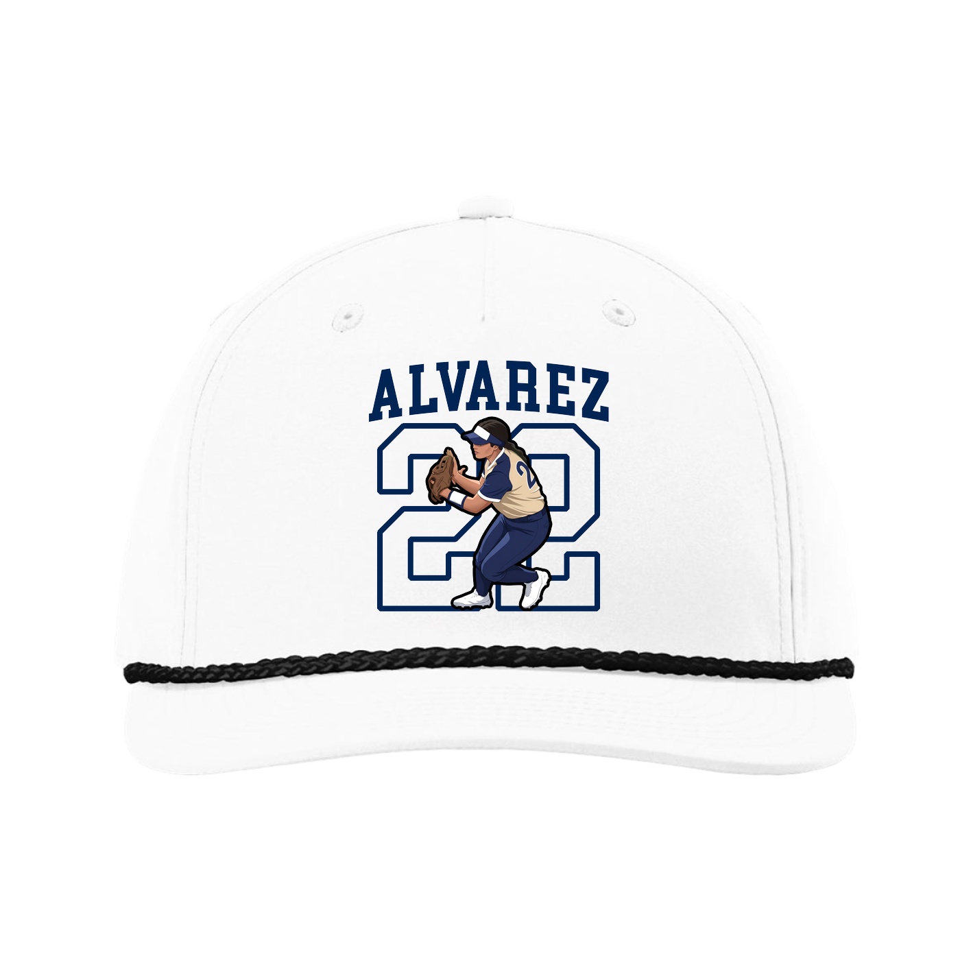 Five-Panel Classic Rope Cap — Shirsey in White