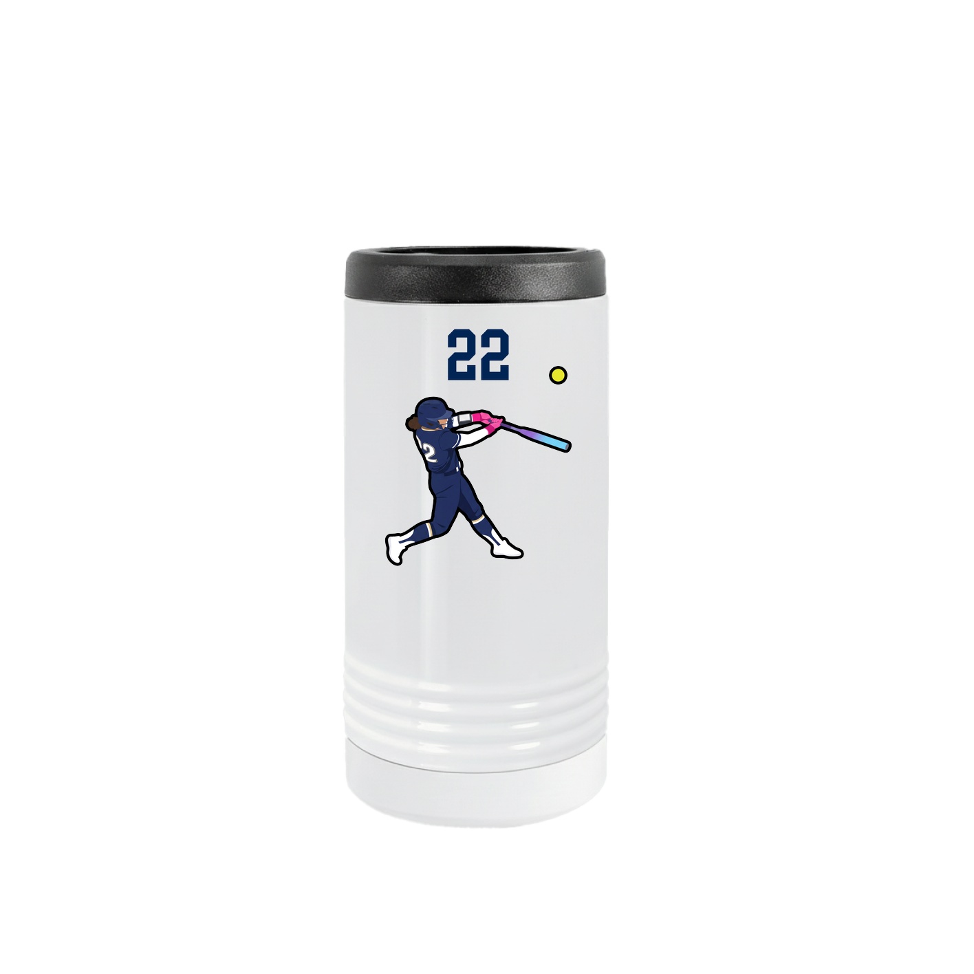 Slim Beverage Holder — Number Top in White