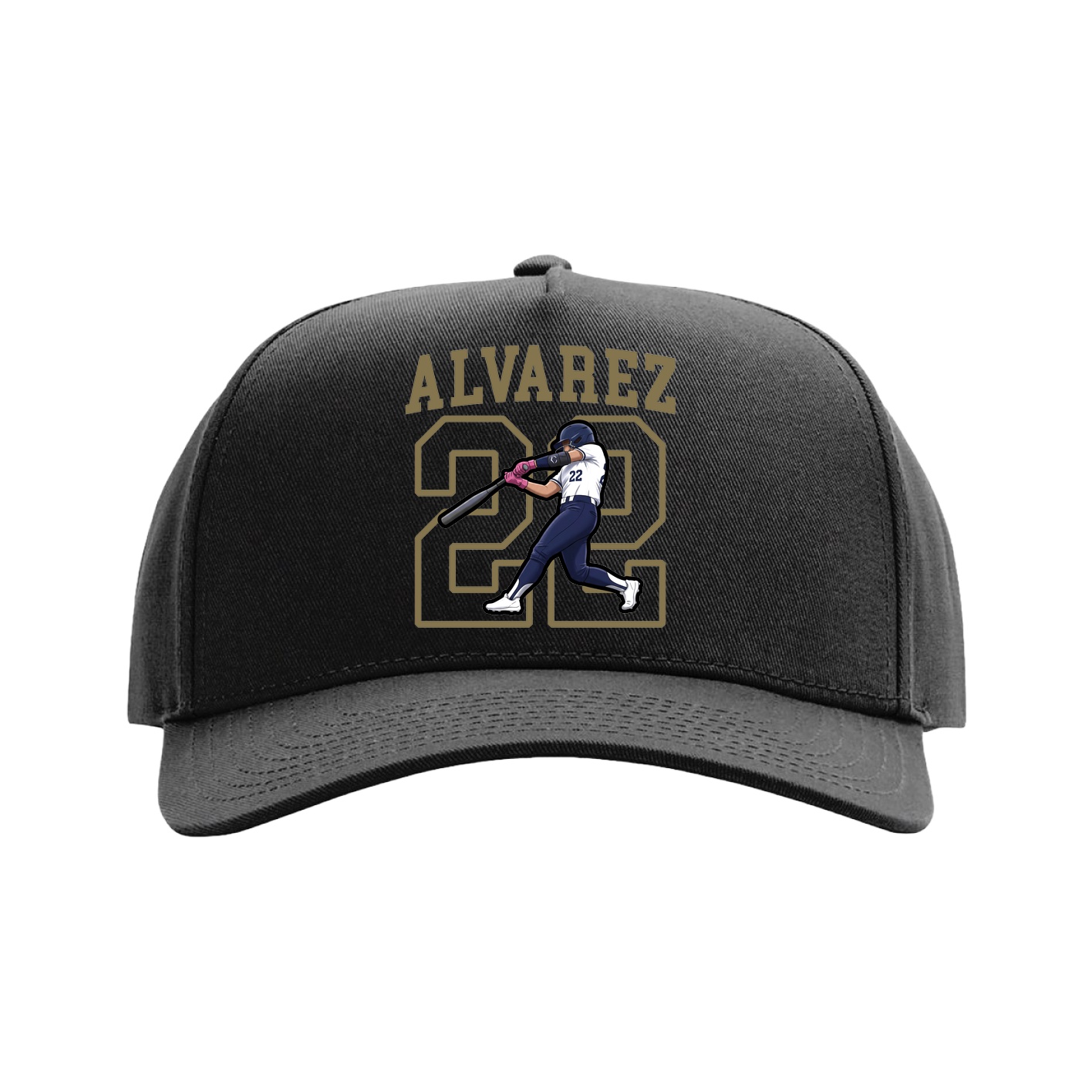 Full Fabric Five-Panel Champ Cap — Shirsey in Black