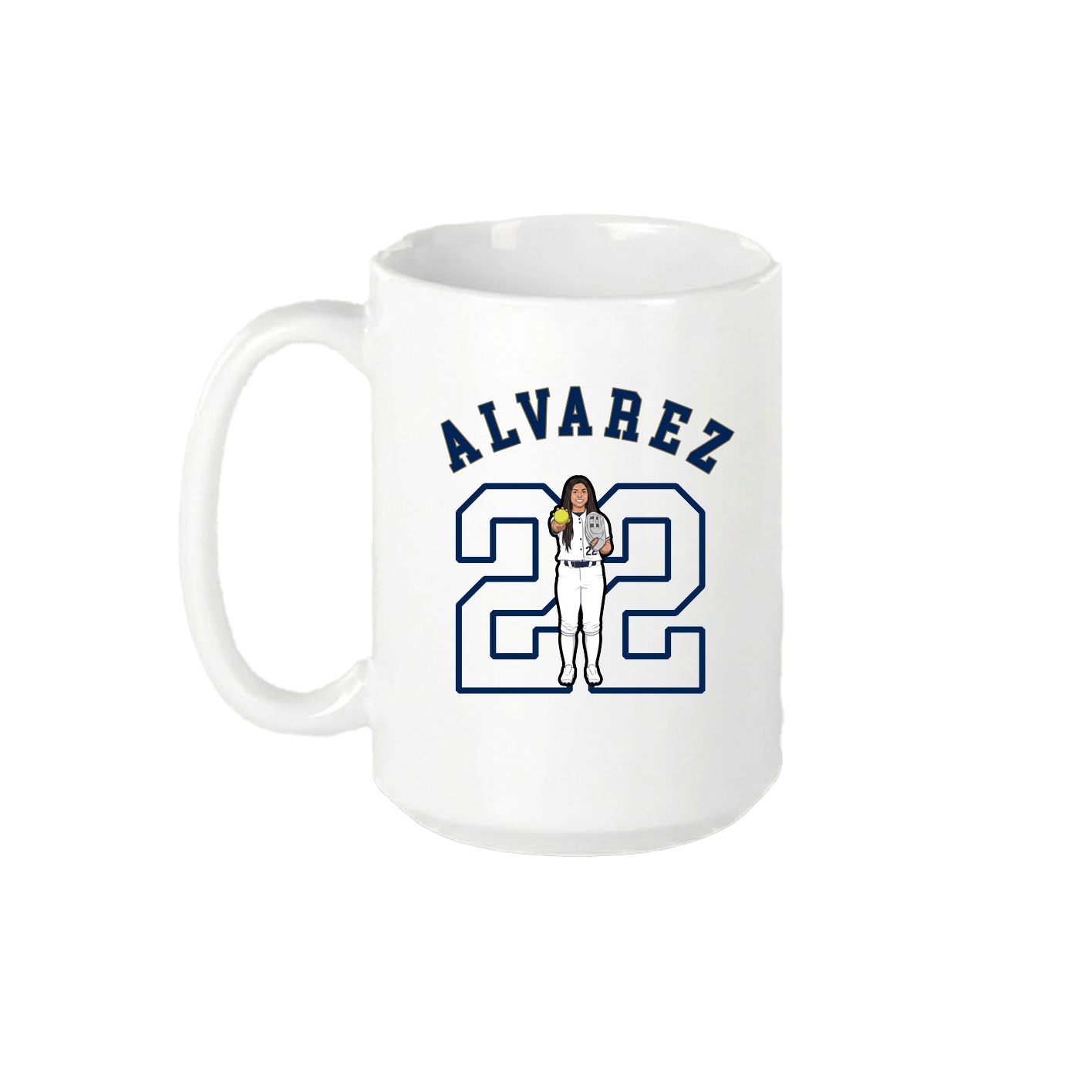 15oz Coffee Mug — Shirsey Arch in White