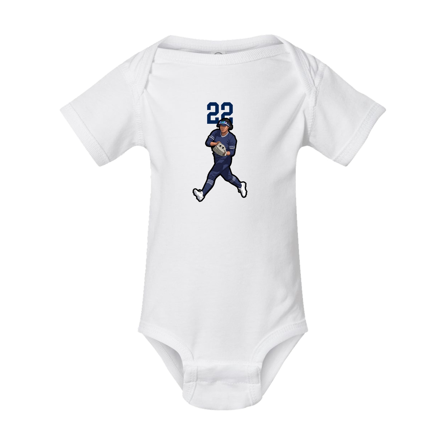 Baby Onesie — Number Top in White