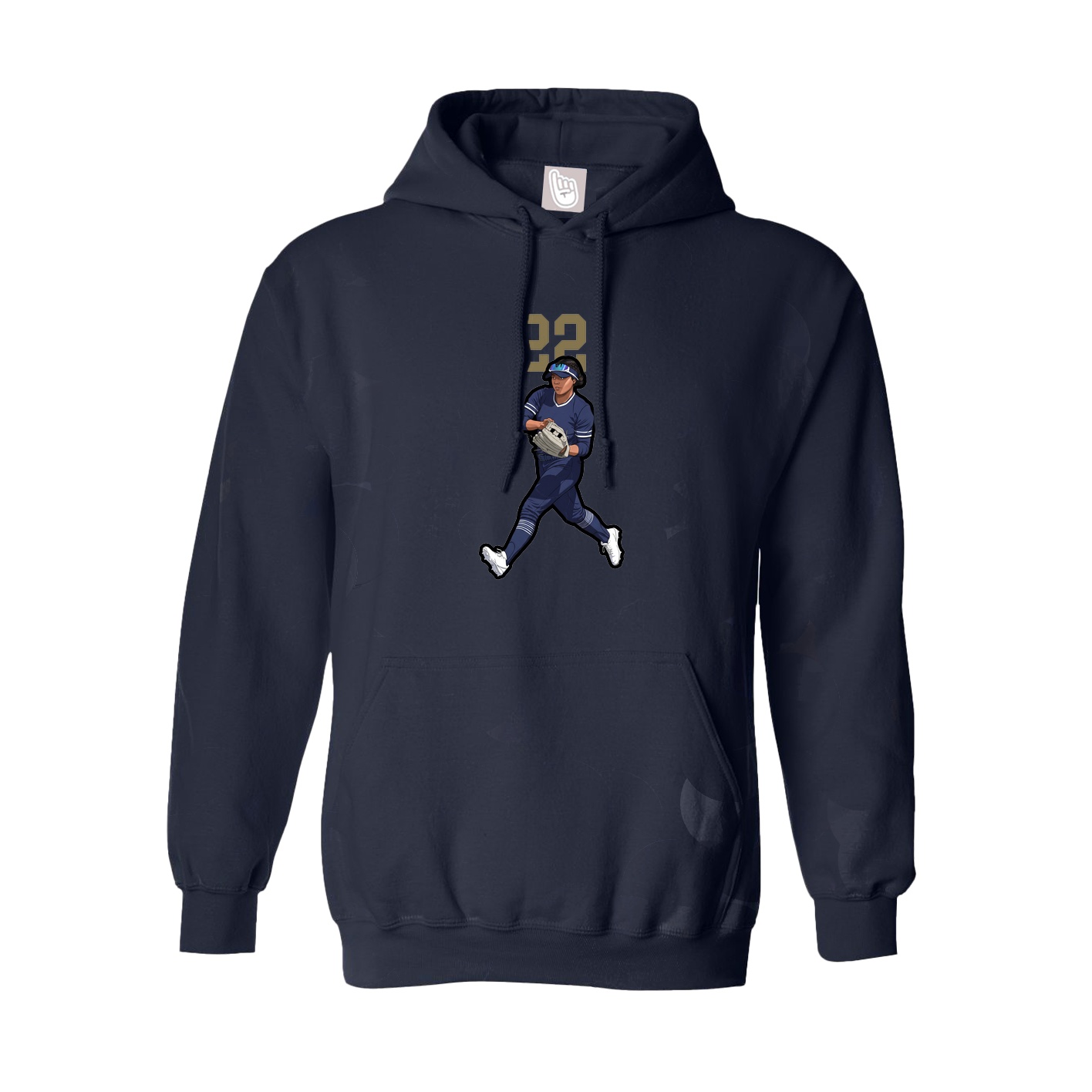 Youth Hoodie — Number Top in Navy