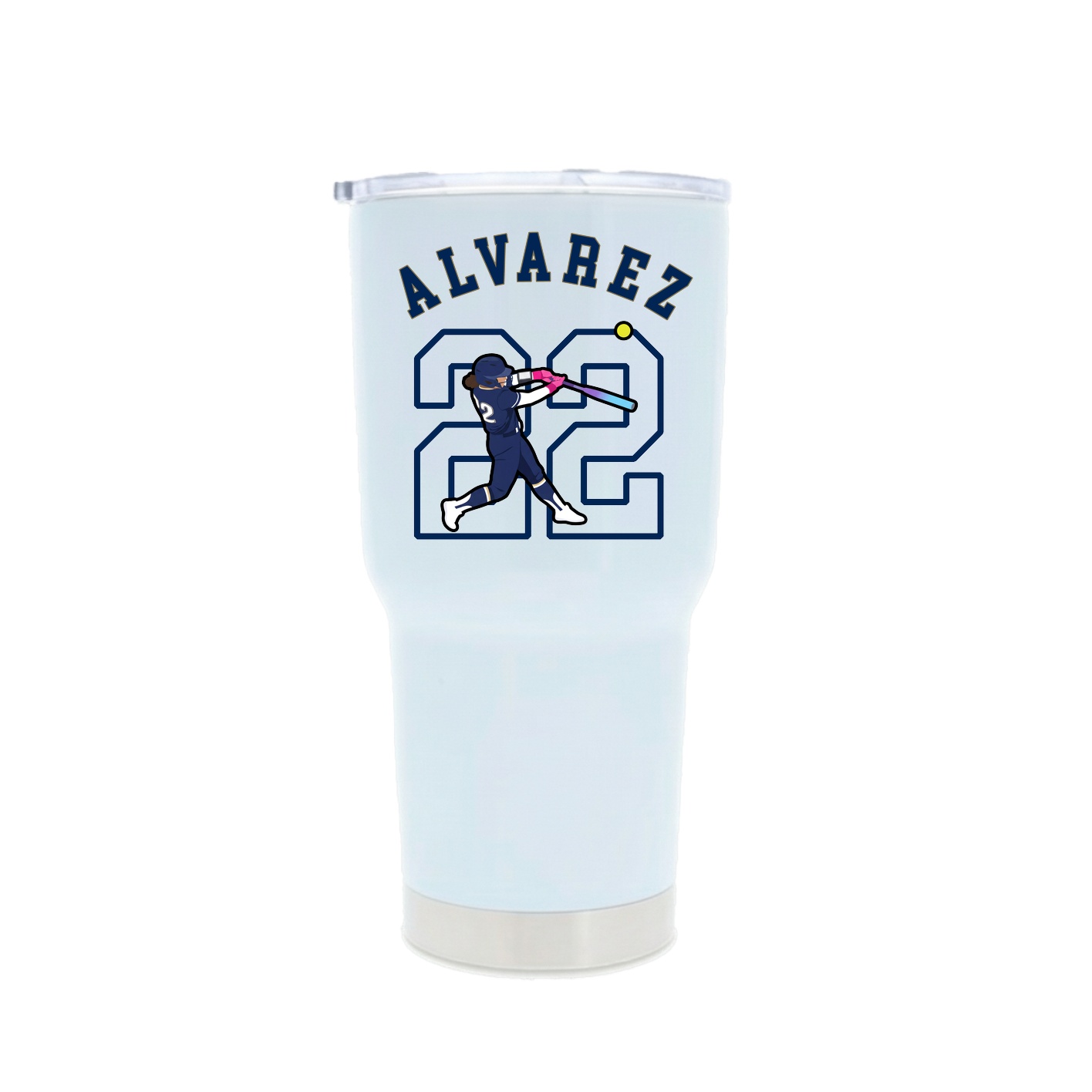 30oz Stainless Steel Tumbler — Shirsey Arch in White