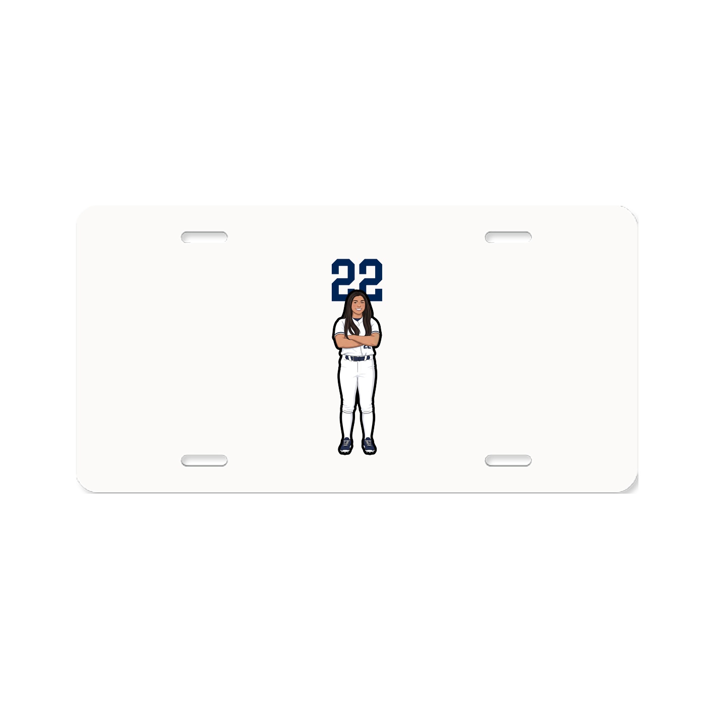 License Plate — Number Top in Classic