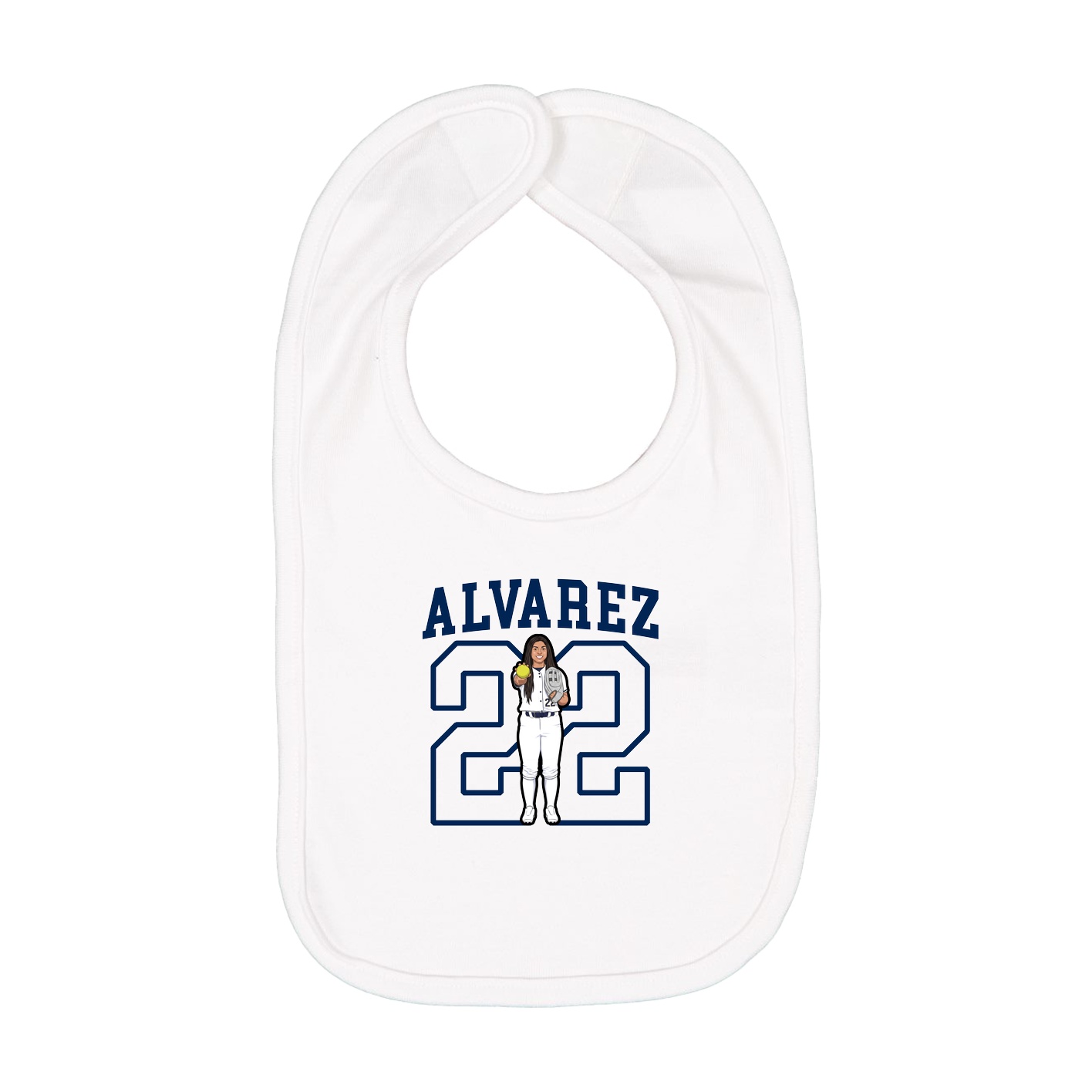 Infant Bib — Shirsey in White