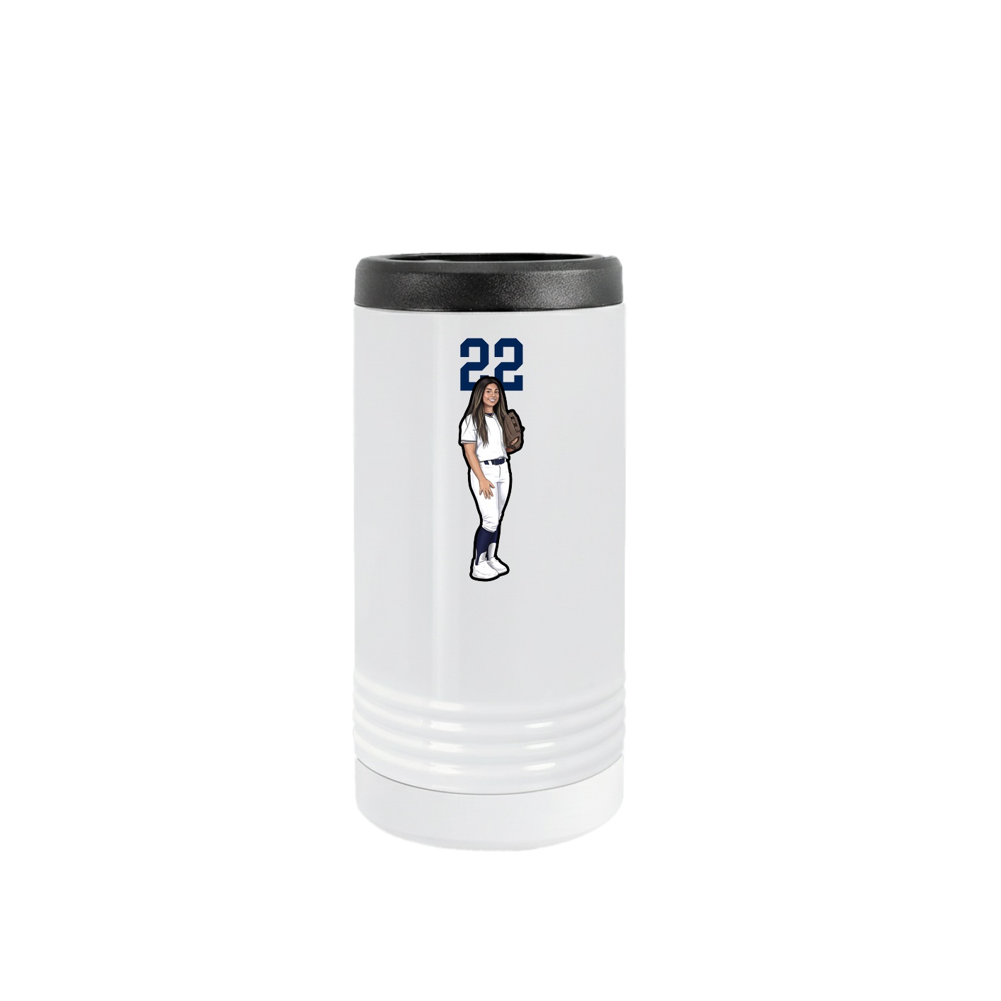 Slim Beverage Holder — Number Top in White