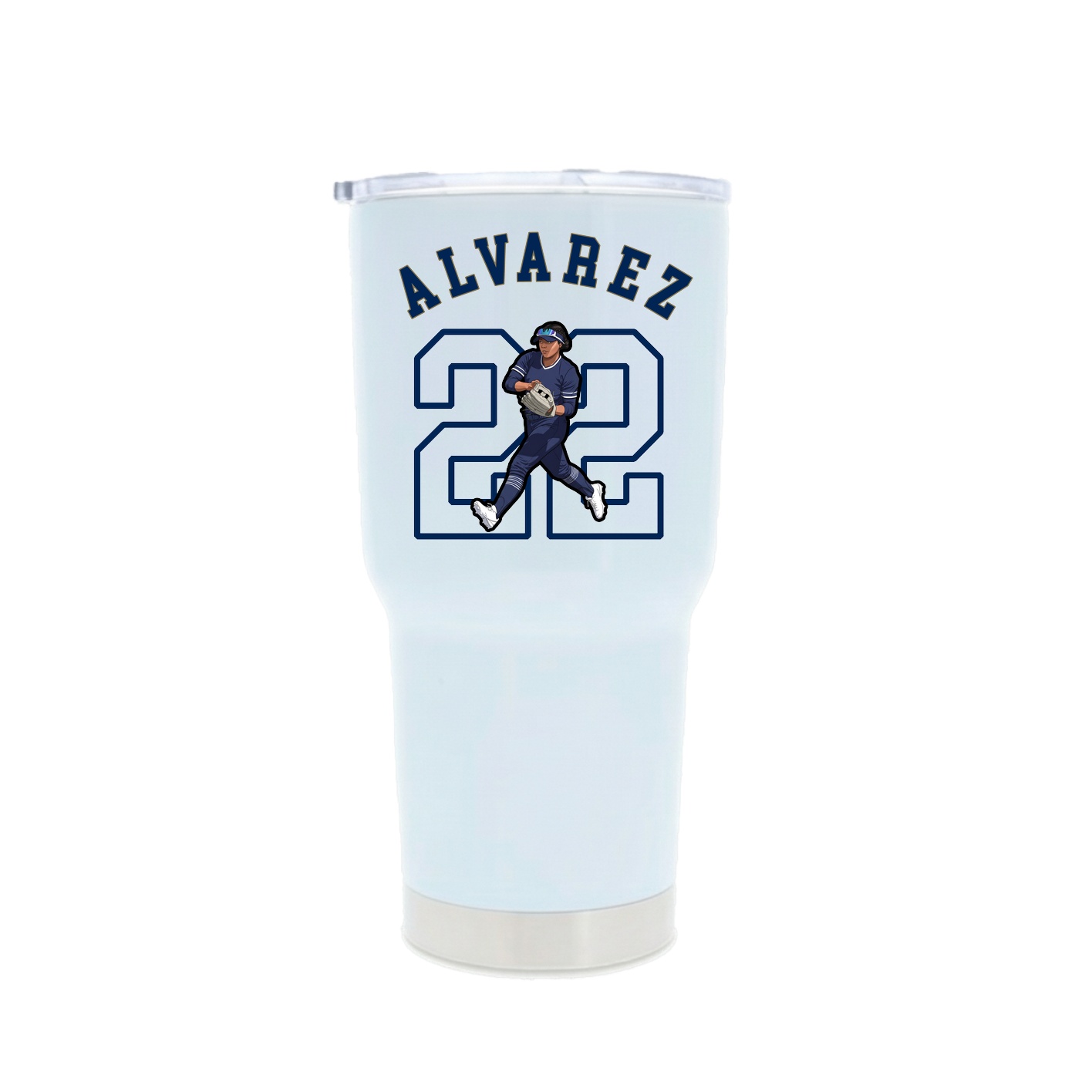 30oz Stainless Steel Tumbler — Shirsey Arch in White