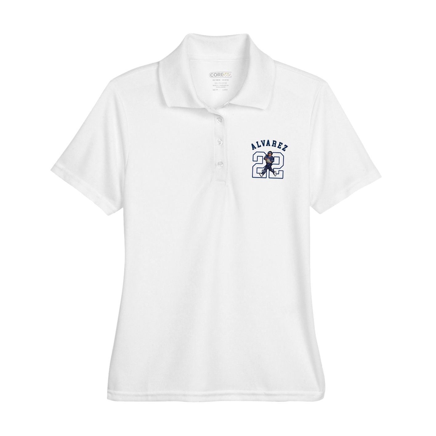 Womens Performance Polo — Shirsey Arch in White
