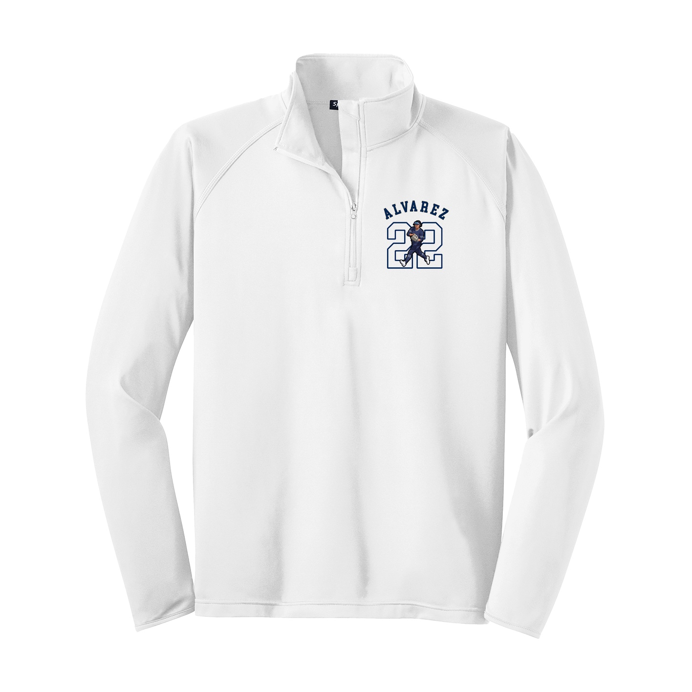 Q-Zip Pullover — Shirsey Arch in White