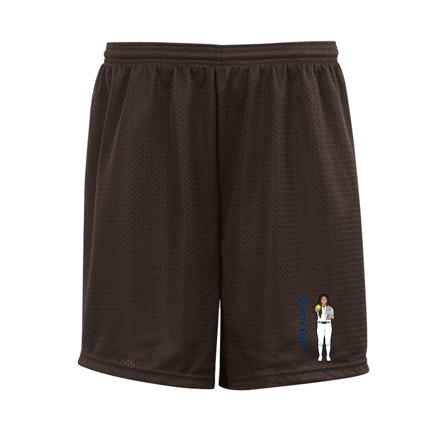 Shorts — Name Vertical in Brown
