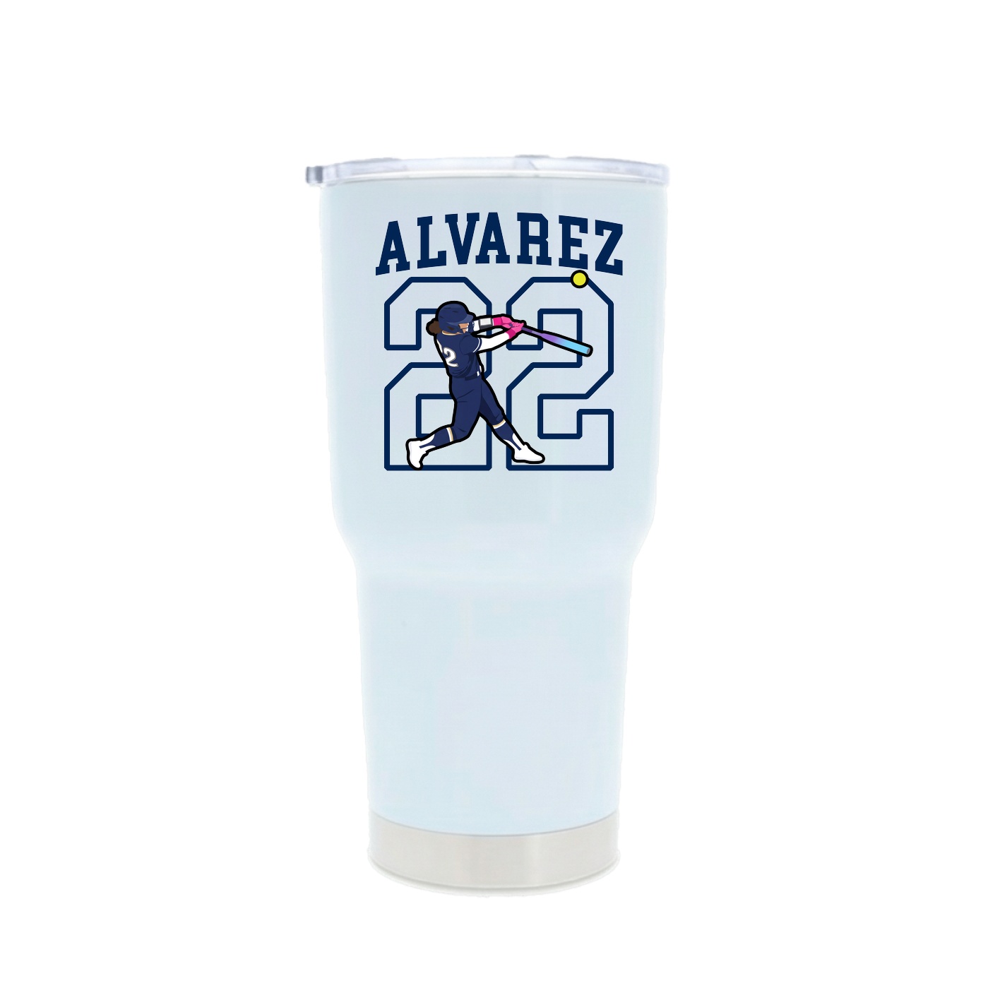 30oz Stainless Steel Tumbler — Shirsey in White