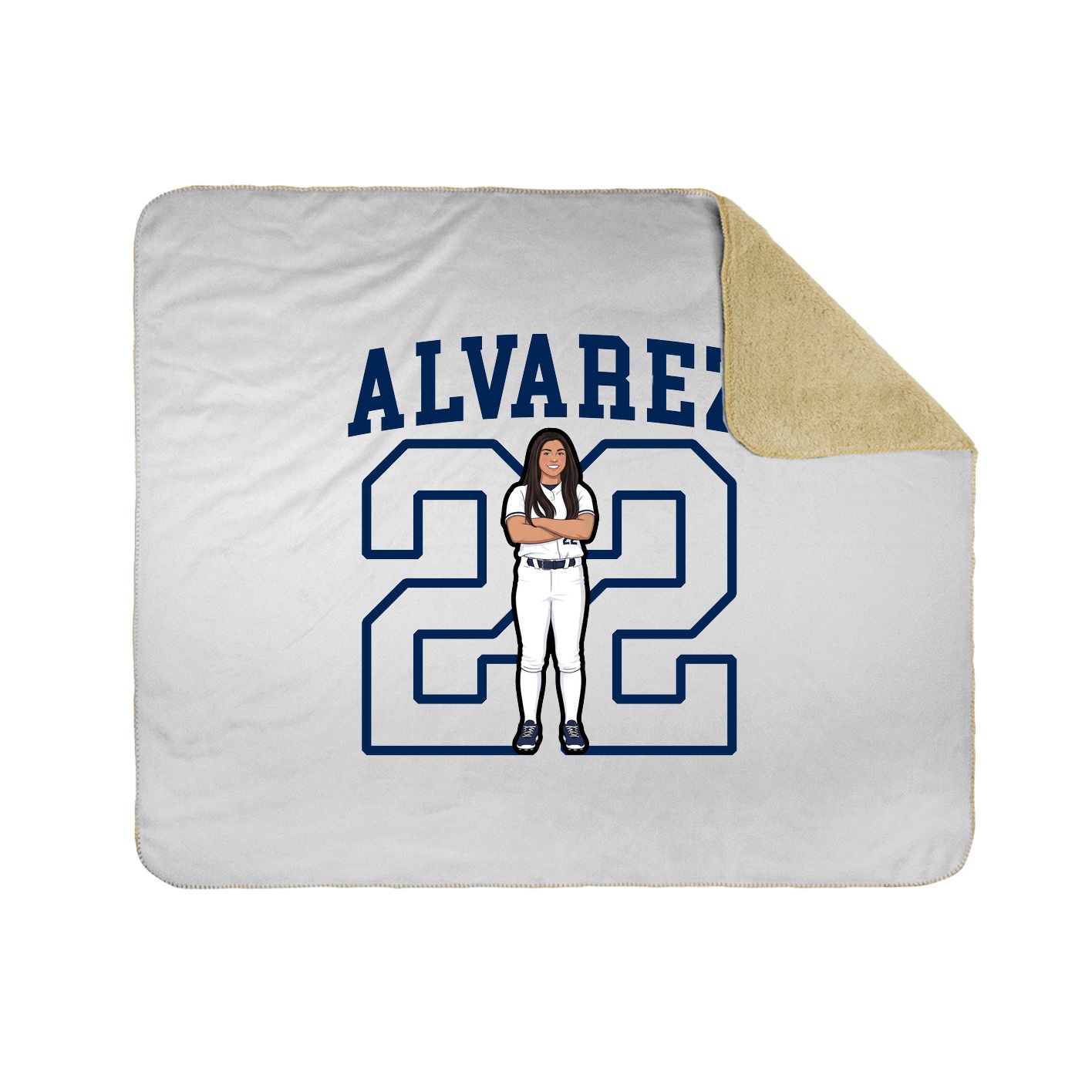 Throw Blanket — Shirsey in White