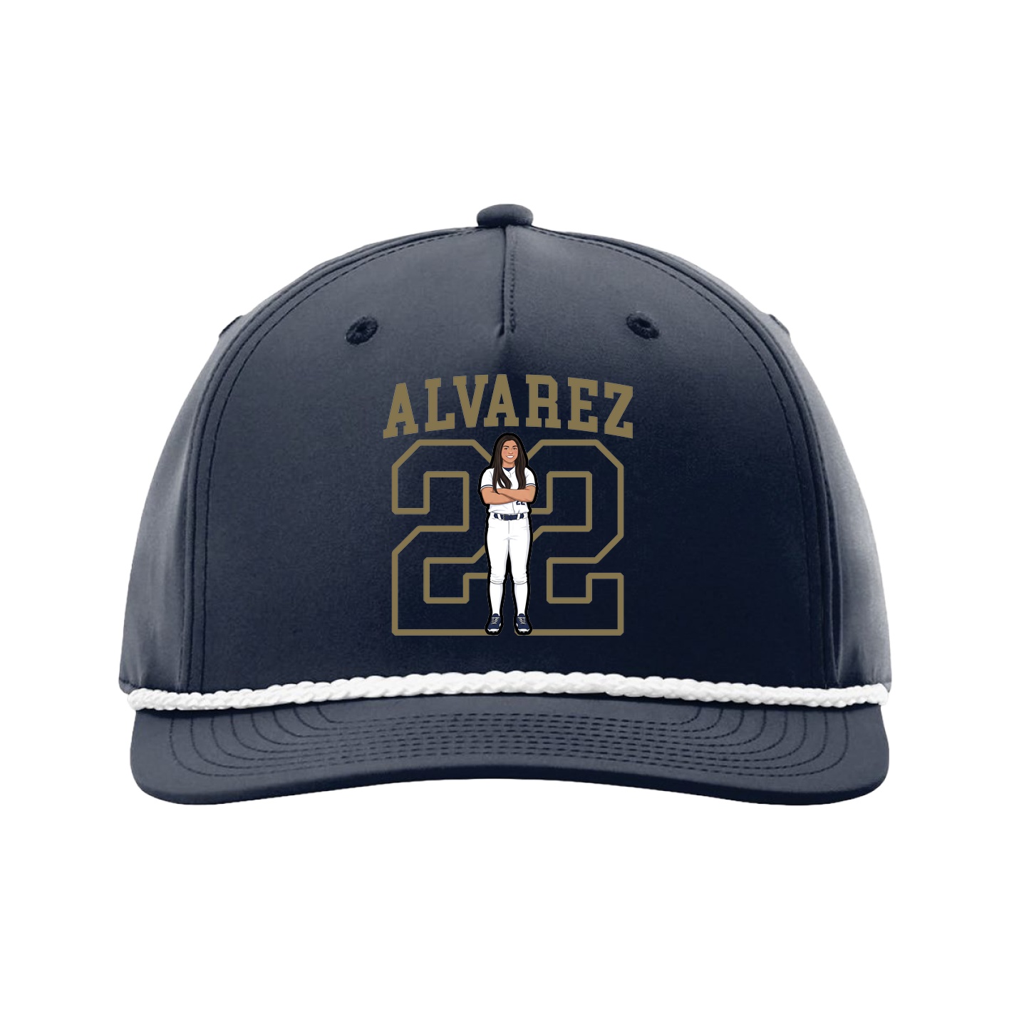 Five-Panel Classic Rope Cap — Shirsey in Navy