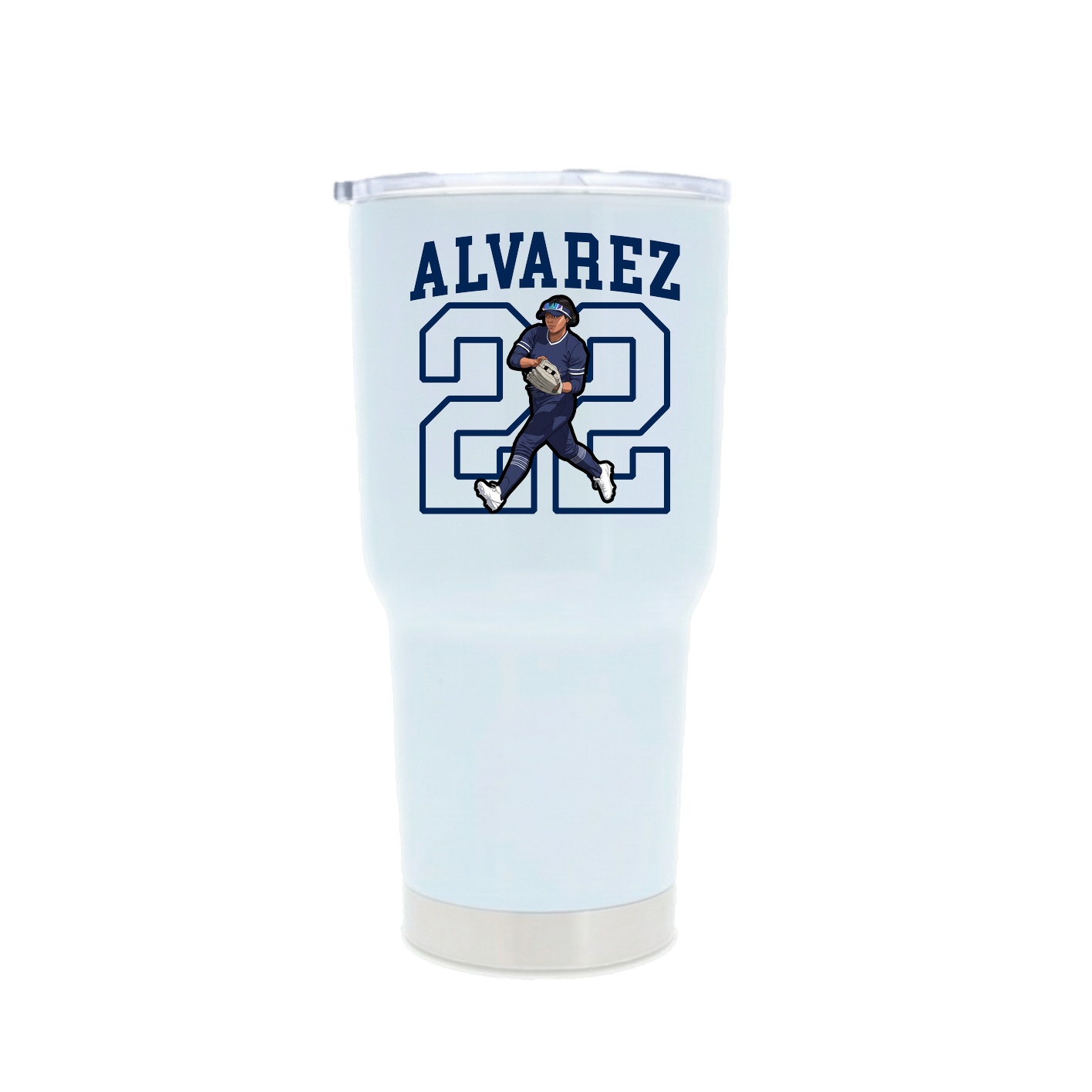 30oz Stainless Steel Tumbler — Shirsey in White