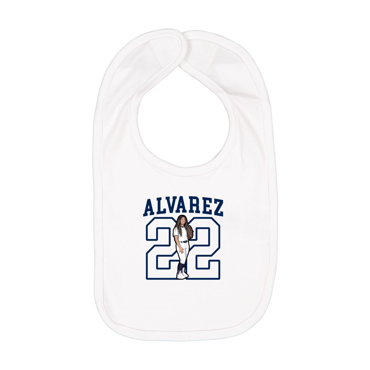 Infant Bib — Shirsey in White