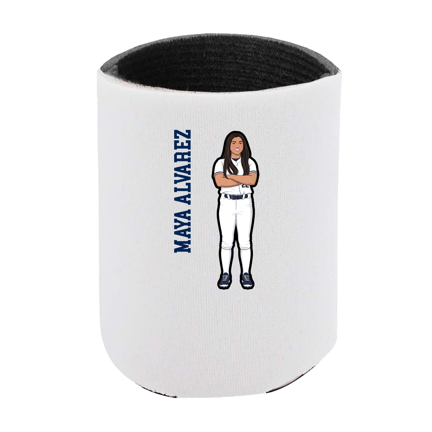 Can Holder — Name Vertical in White