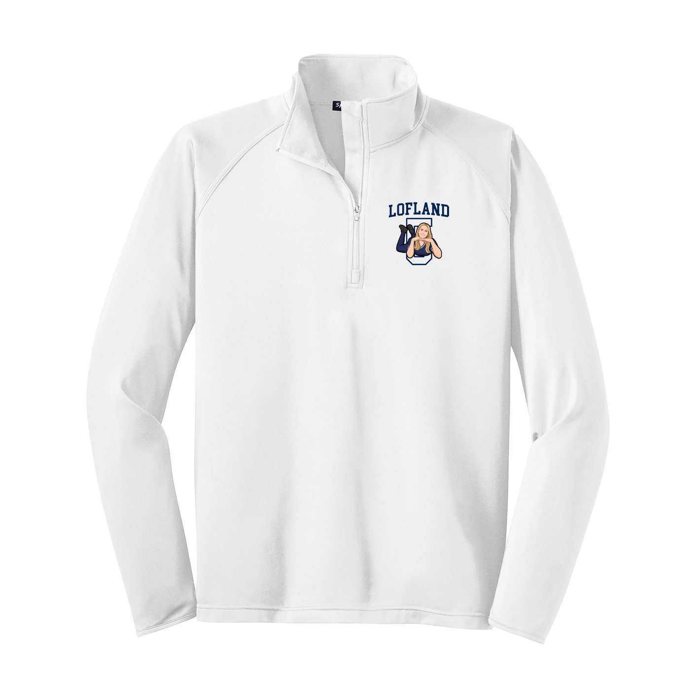 Q-Zip Pullover — Shirsey in White