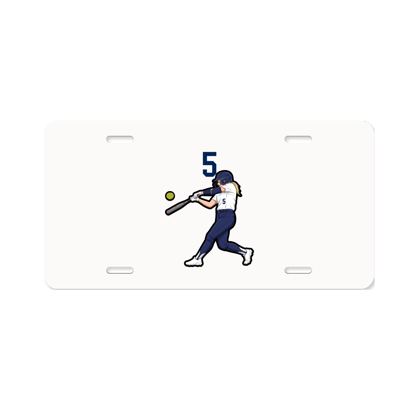 License Plate — Number Top in Classic