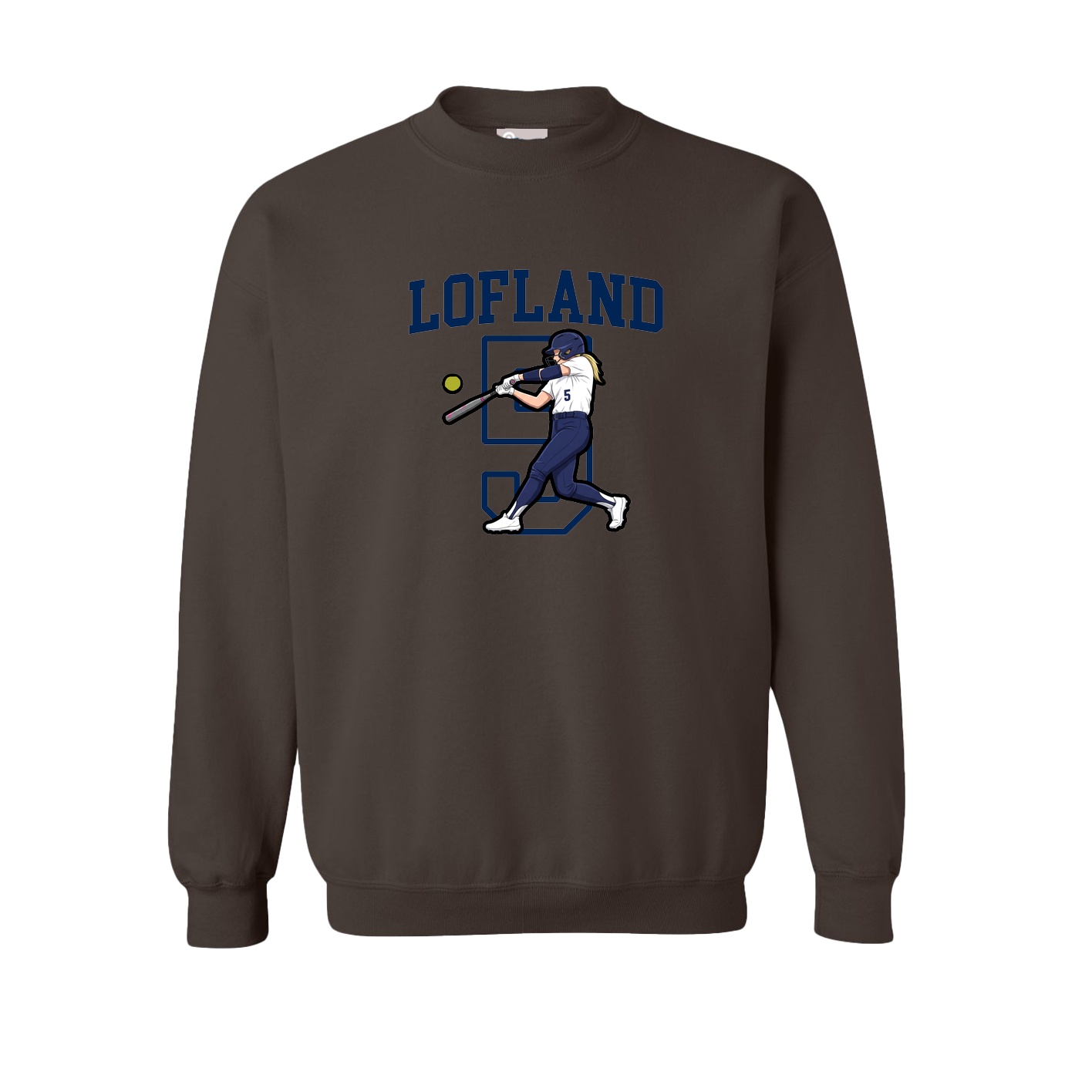 Fleece Crew — Shirsey in Brown