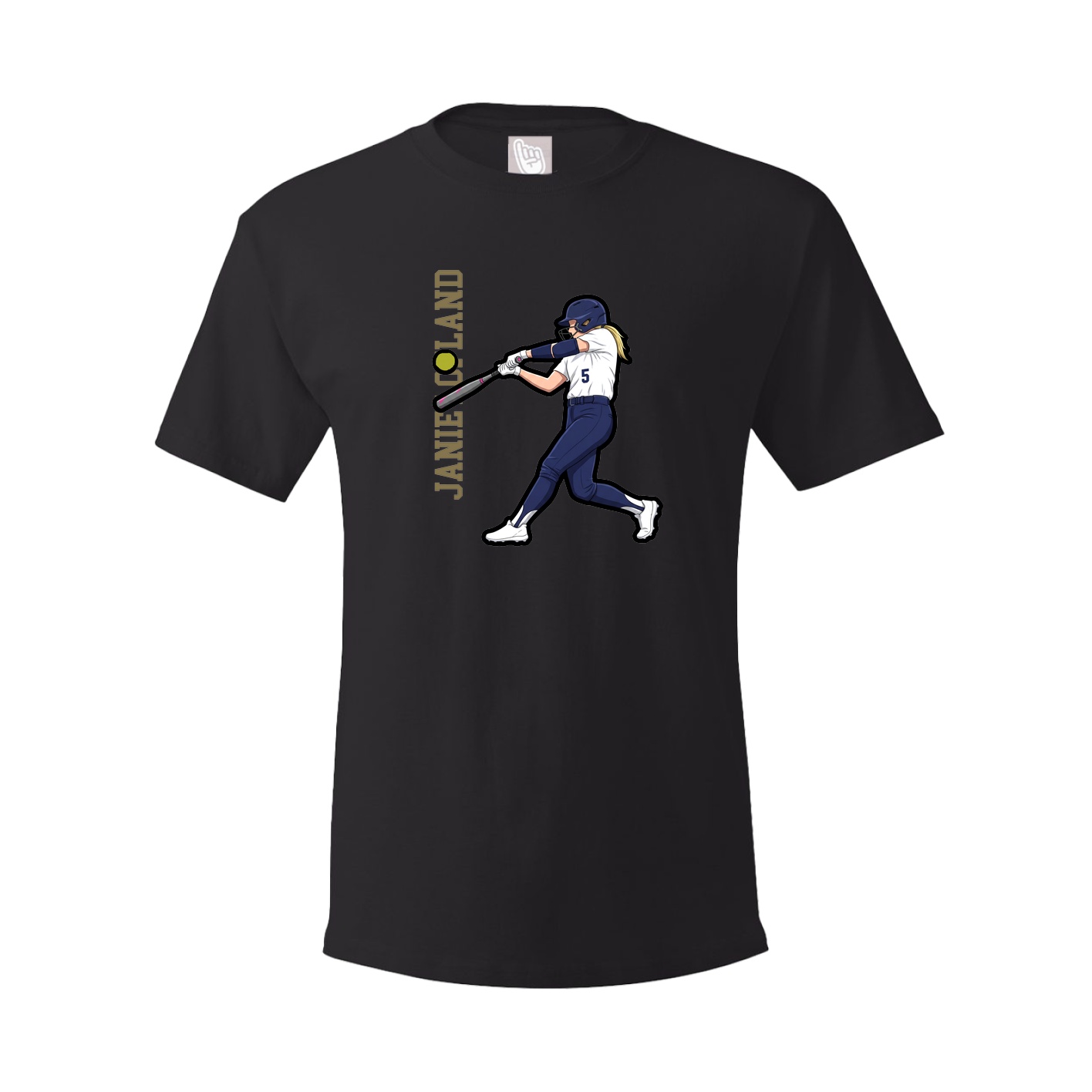 Tee — Name Vertical in Black