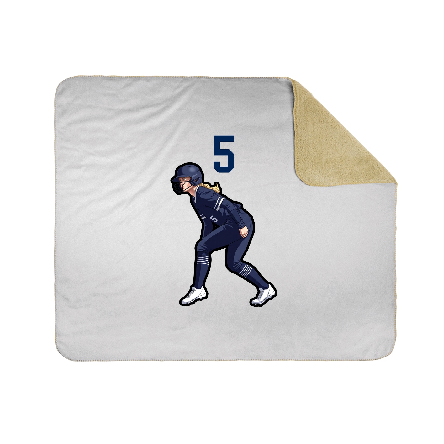 Throw Blanket — Number Top in White