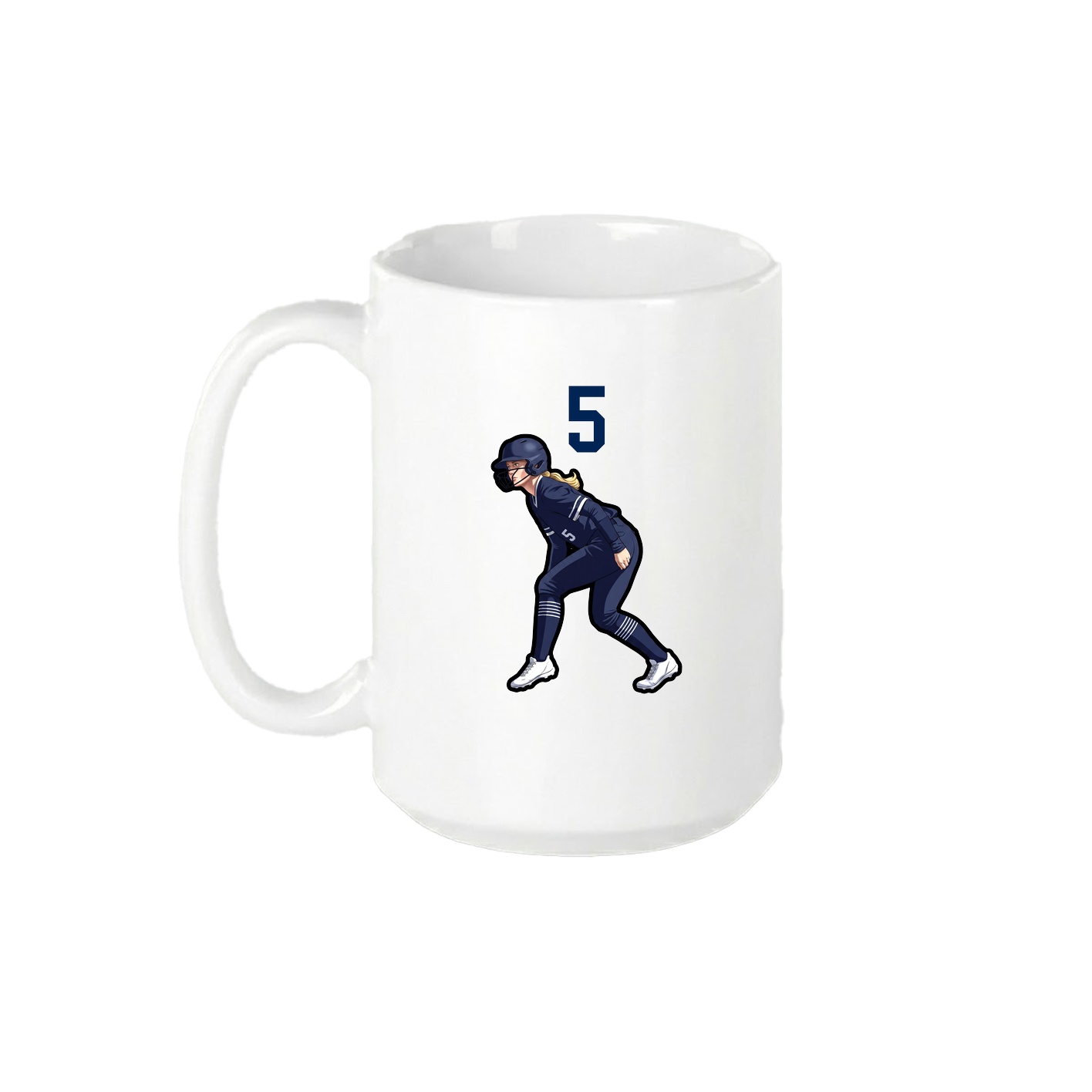 15oz Coffee Mug — Number Top in White