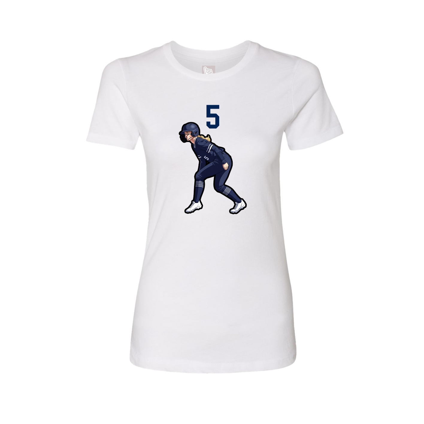 Womens Tee — Number Top in White