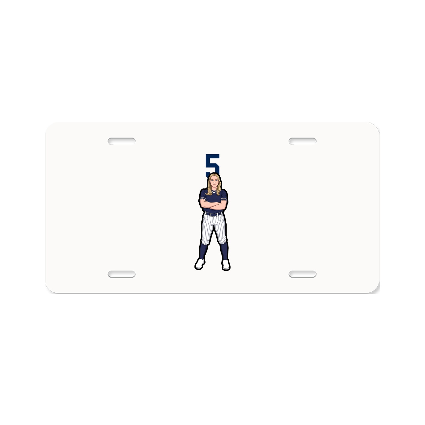 License Plate — Number Top in Classic