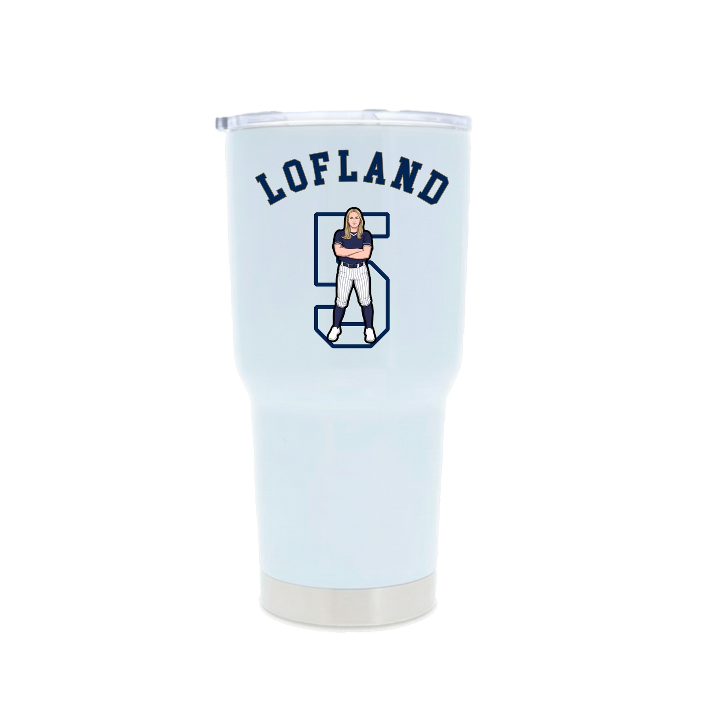 30oz Stainless Steel Tumbler — Shirsey Arch in White