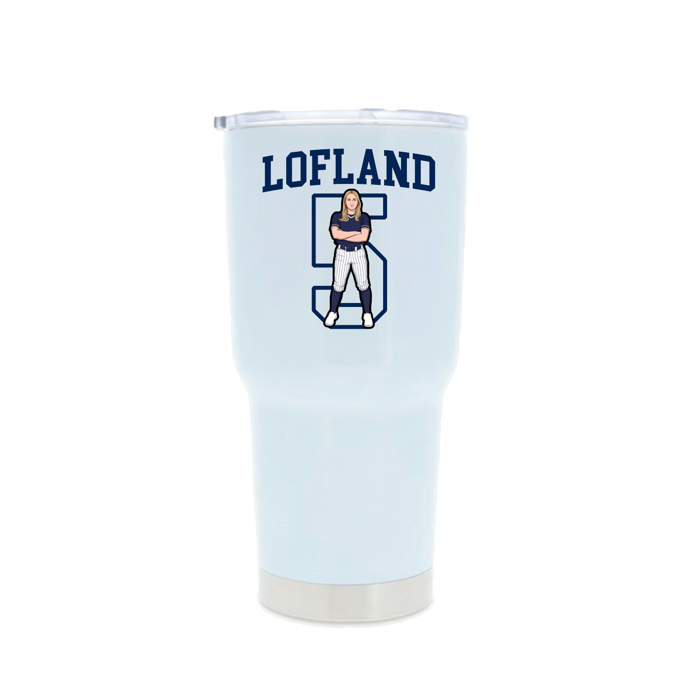 30oz Stainless Steel Tumbler — Shirsey in White