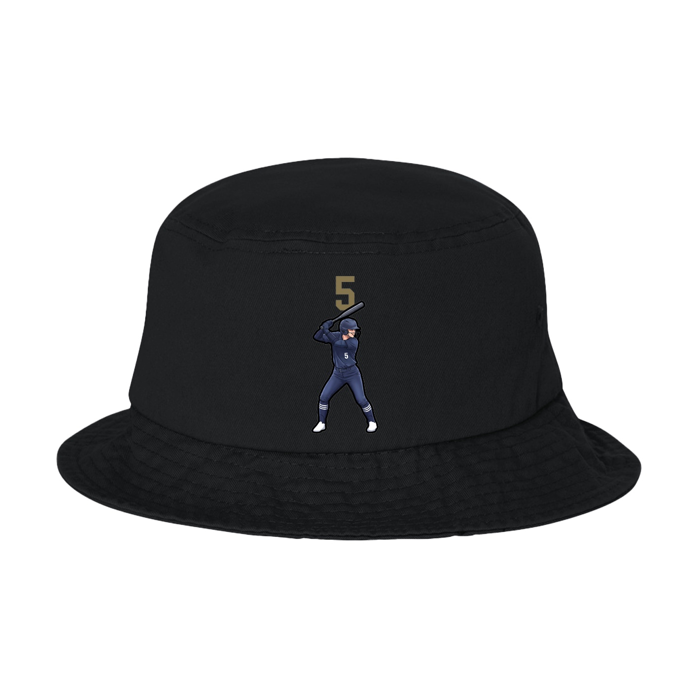Bucket Cap — Number Top in Black