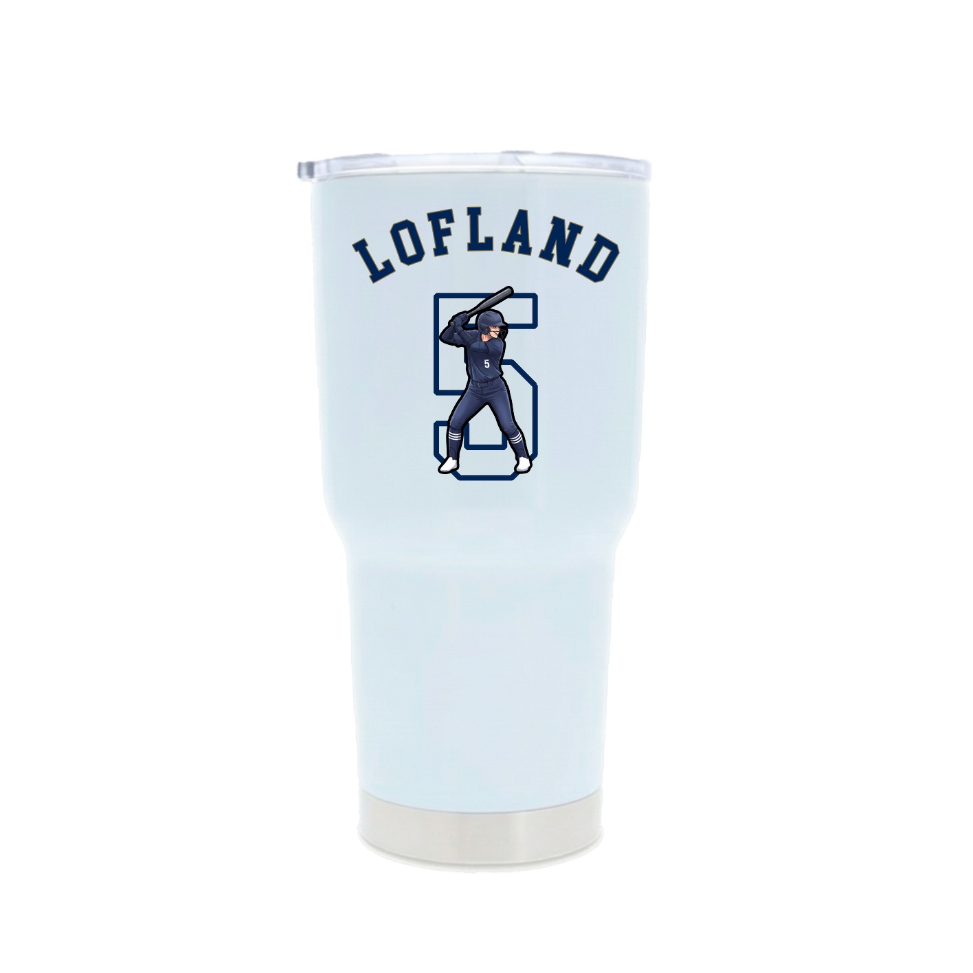 30oz Stainless Steel Tumbler — Shirsey Arch in White