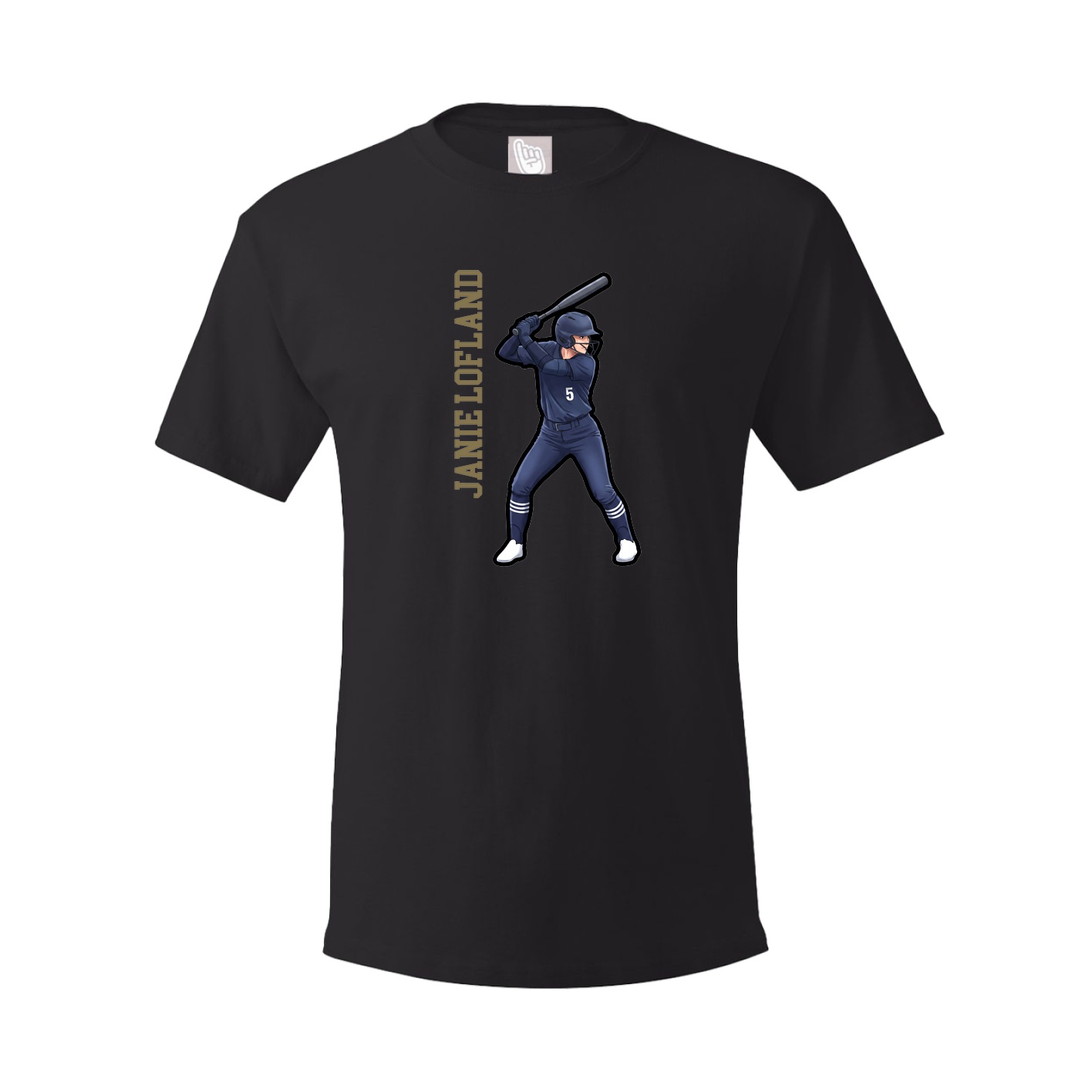 Tee — Name Vertical in Black