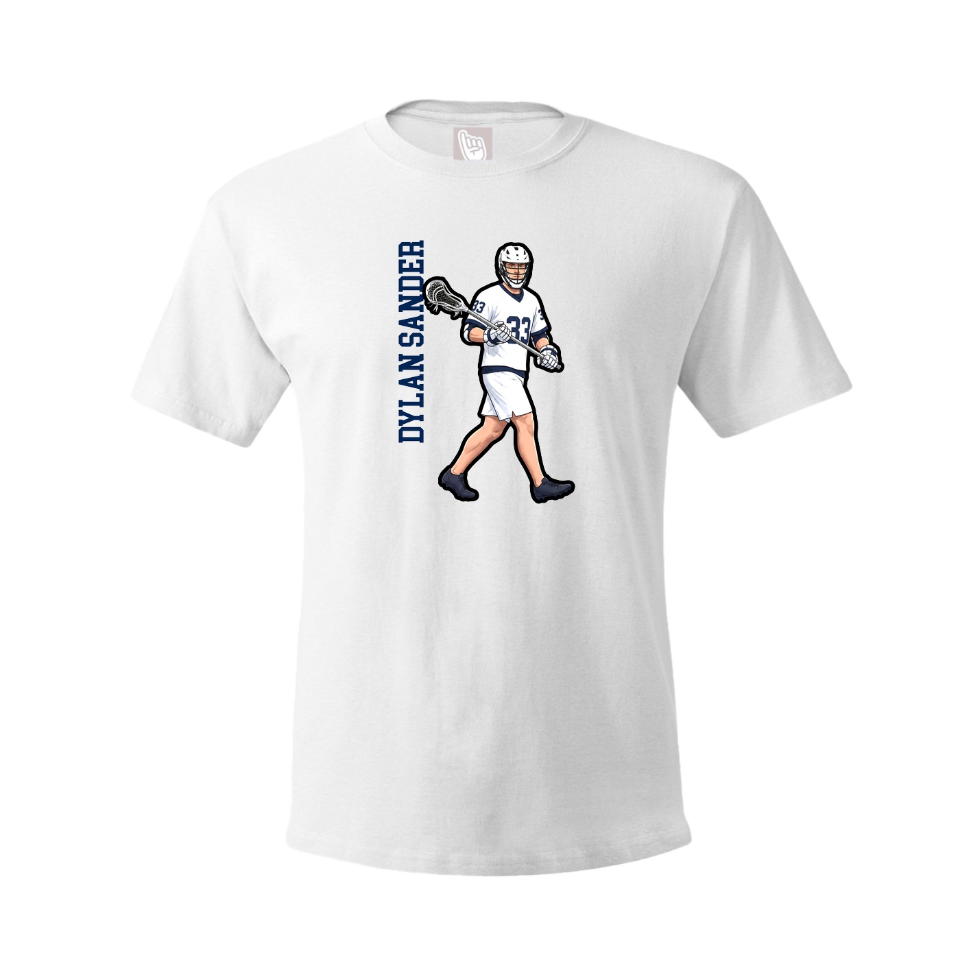 Tee — Name Vertical in White