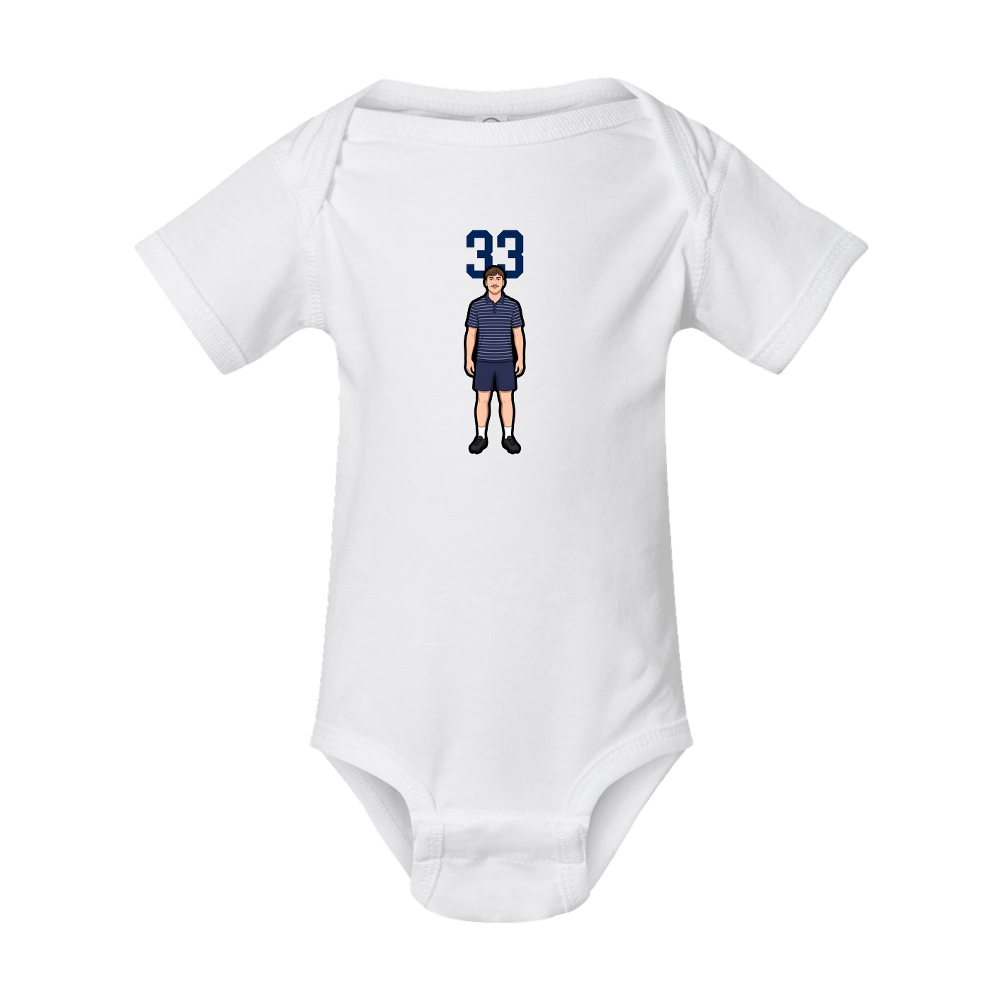 Baby Onesie — Number Top in White