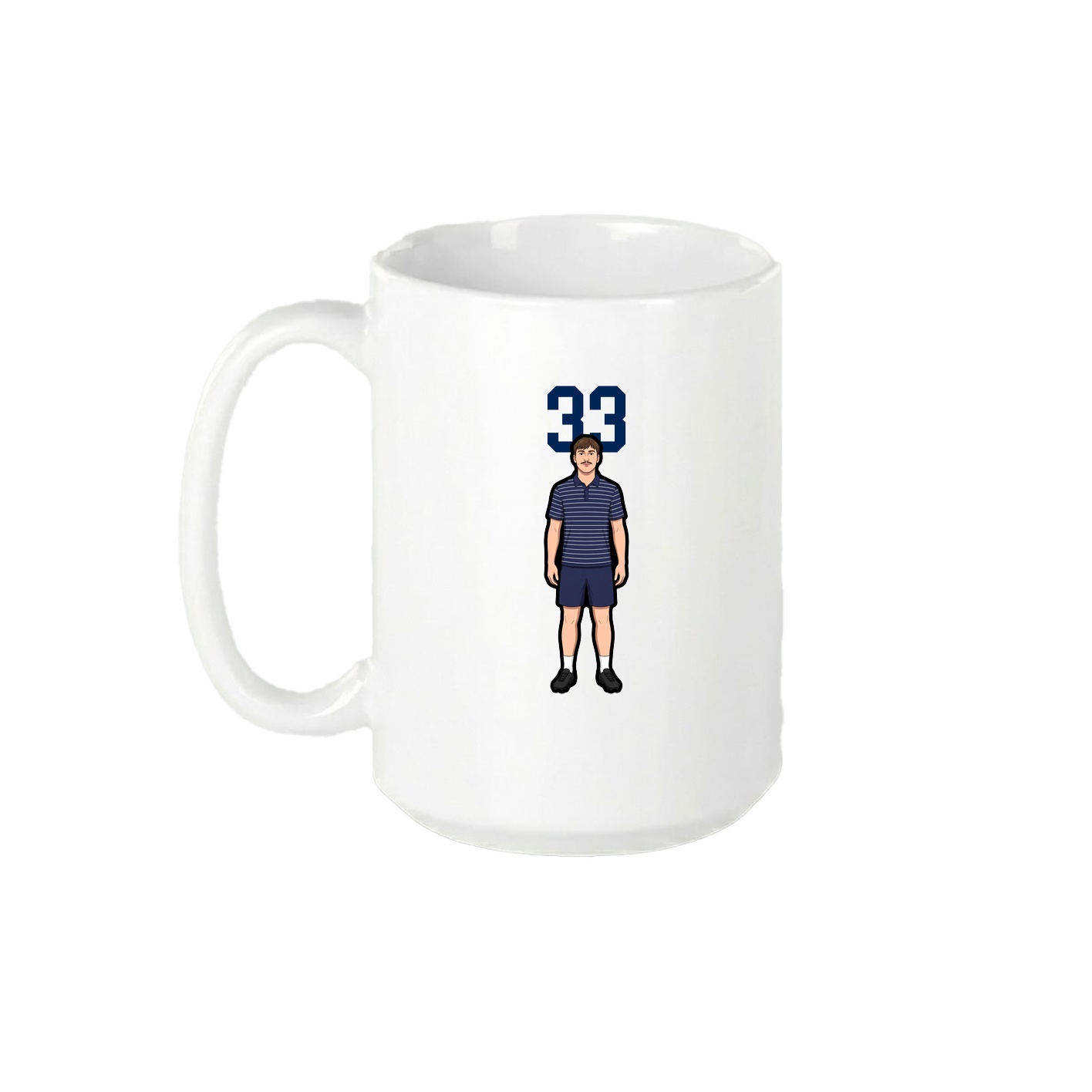15oz Coffee Mug — Number Top in White