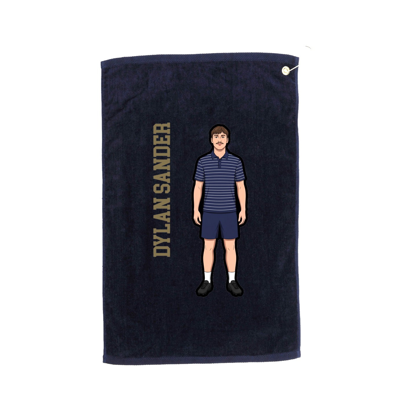 Golf Towel — Name Vertical in Navy