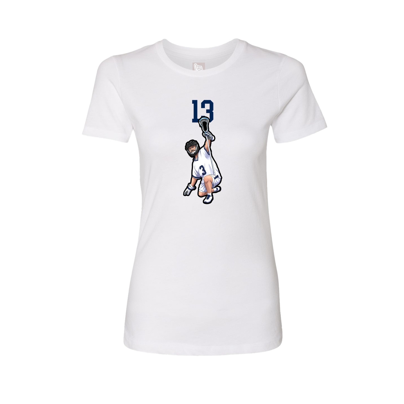 Fitted Women's Tee — Number Top in White