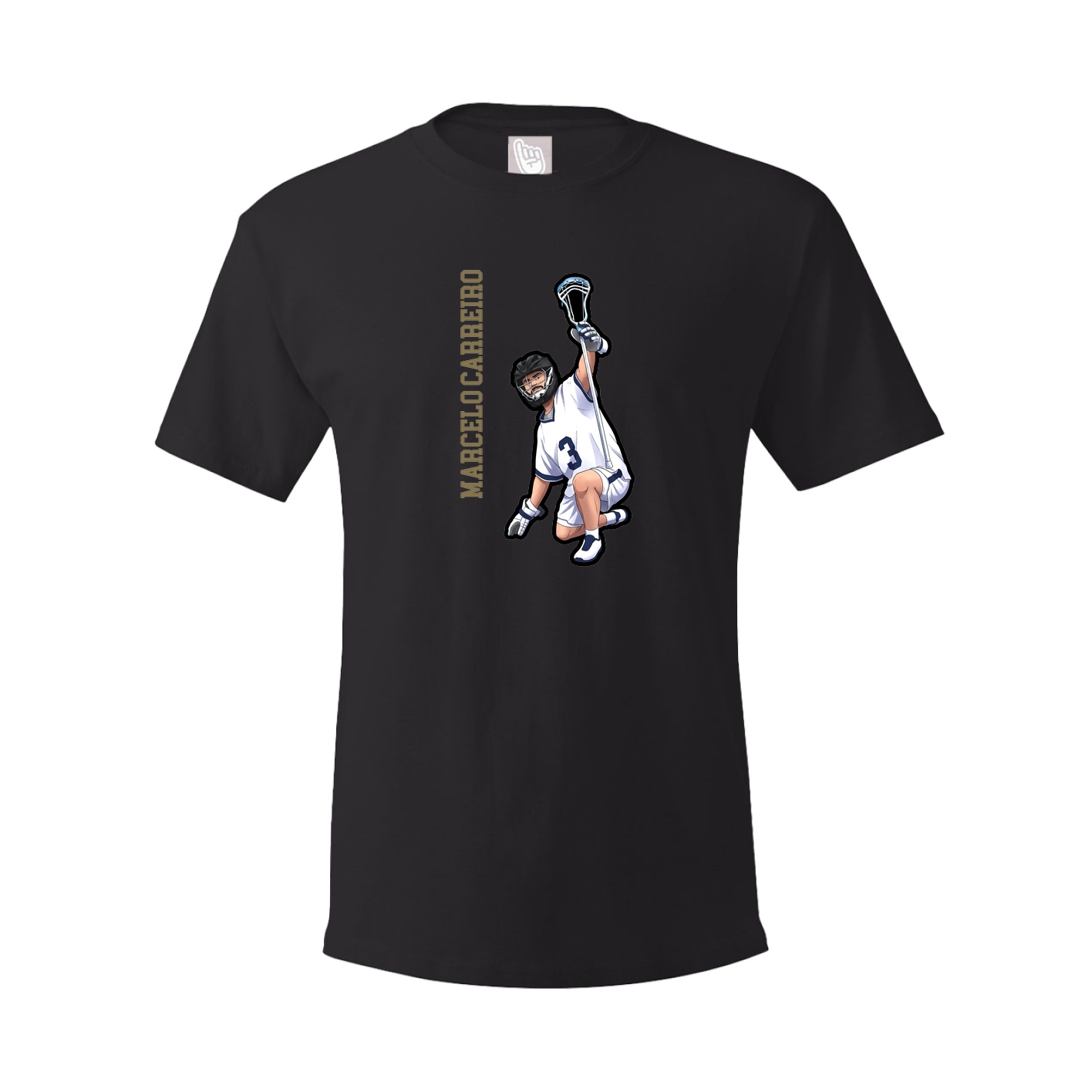 Youth Tee — Name Vertical in Black
