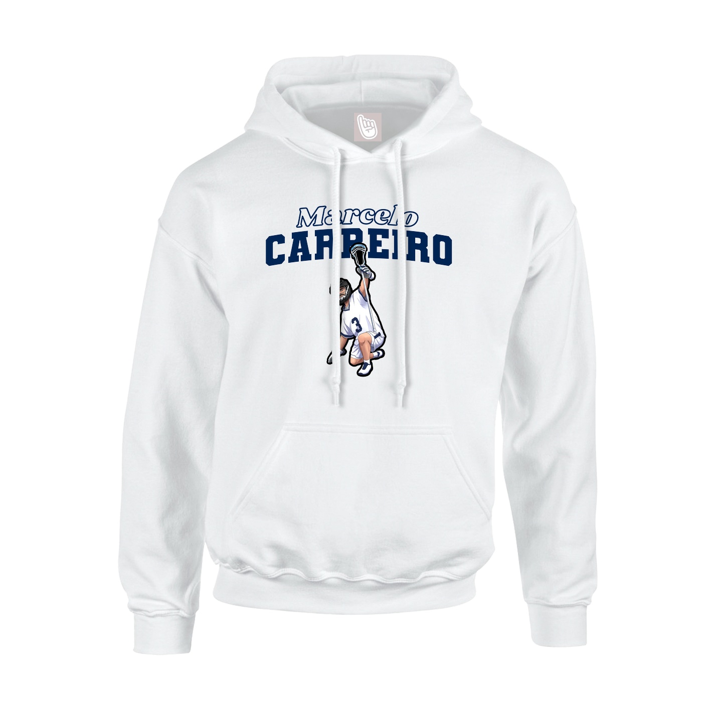 Hoodie — Name Arch in White