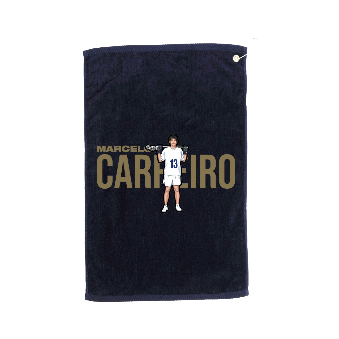 Golf Towel — Player Name in Navy
