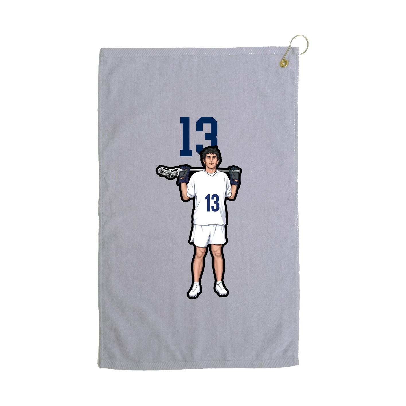 Golf Towel — Number Top in Grey