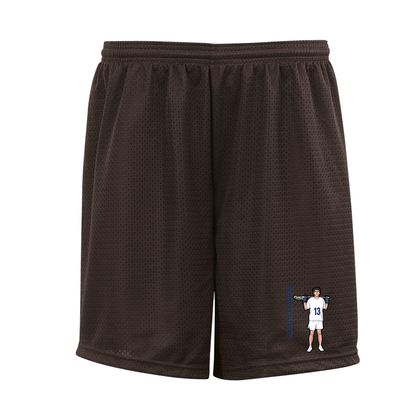 Shorts — Name Vertical in Brown