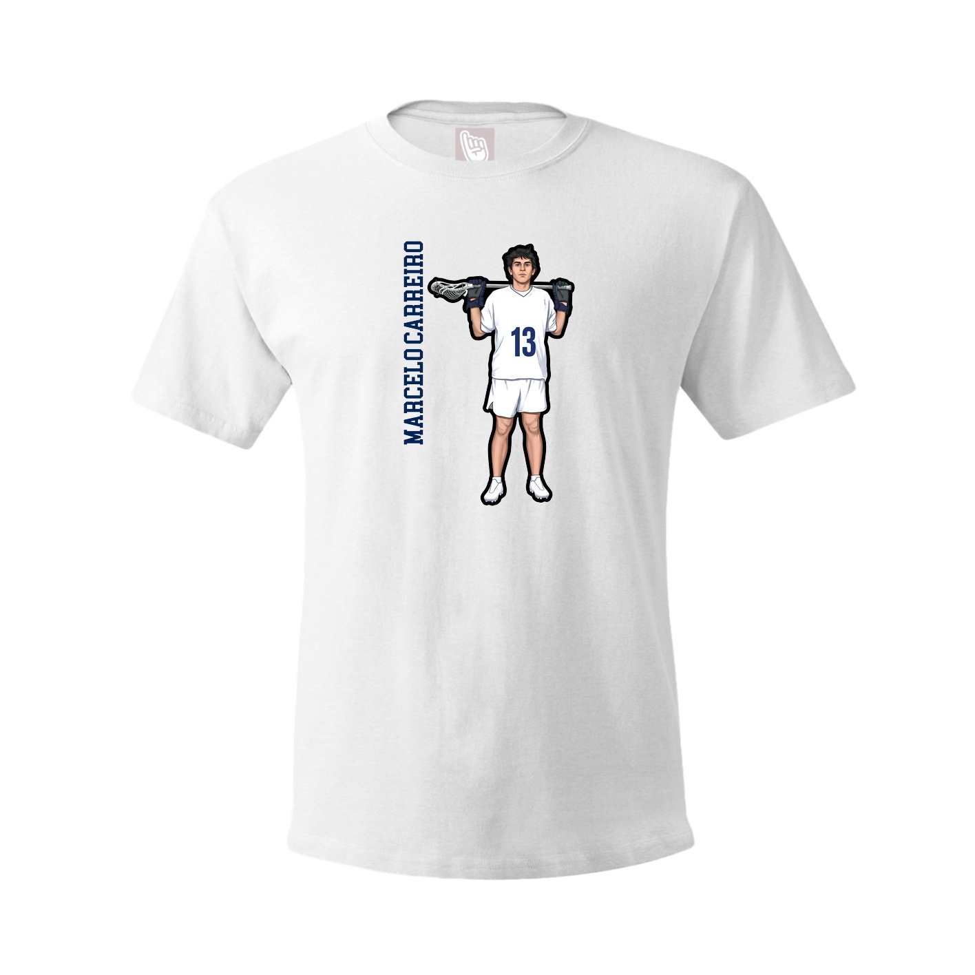 Tee — Name Vertical in White