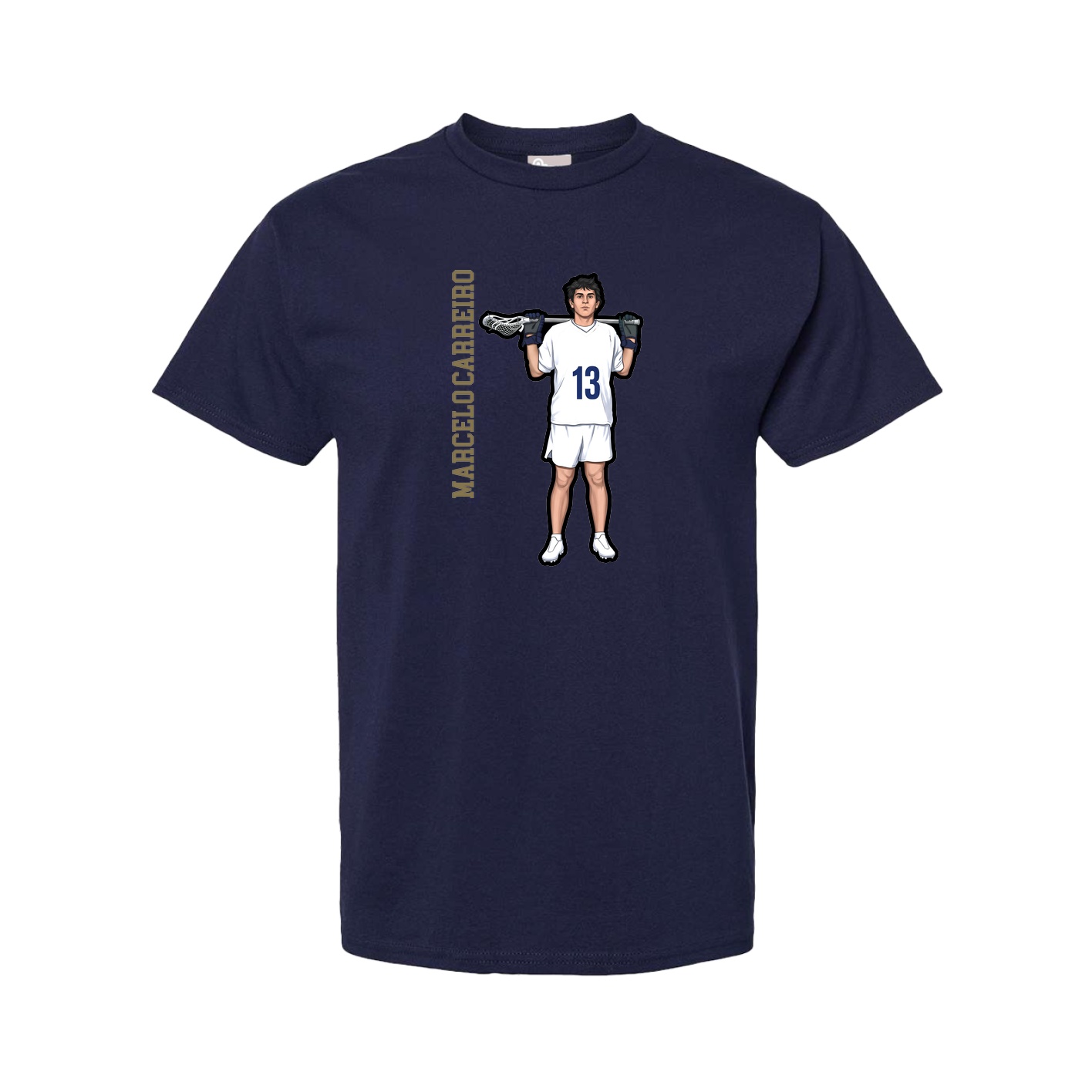 Youth Tee — Name Vertical in Navy