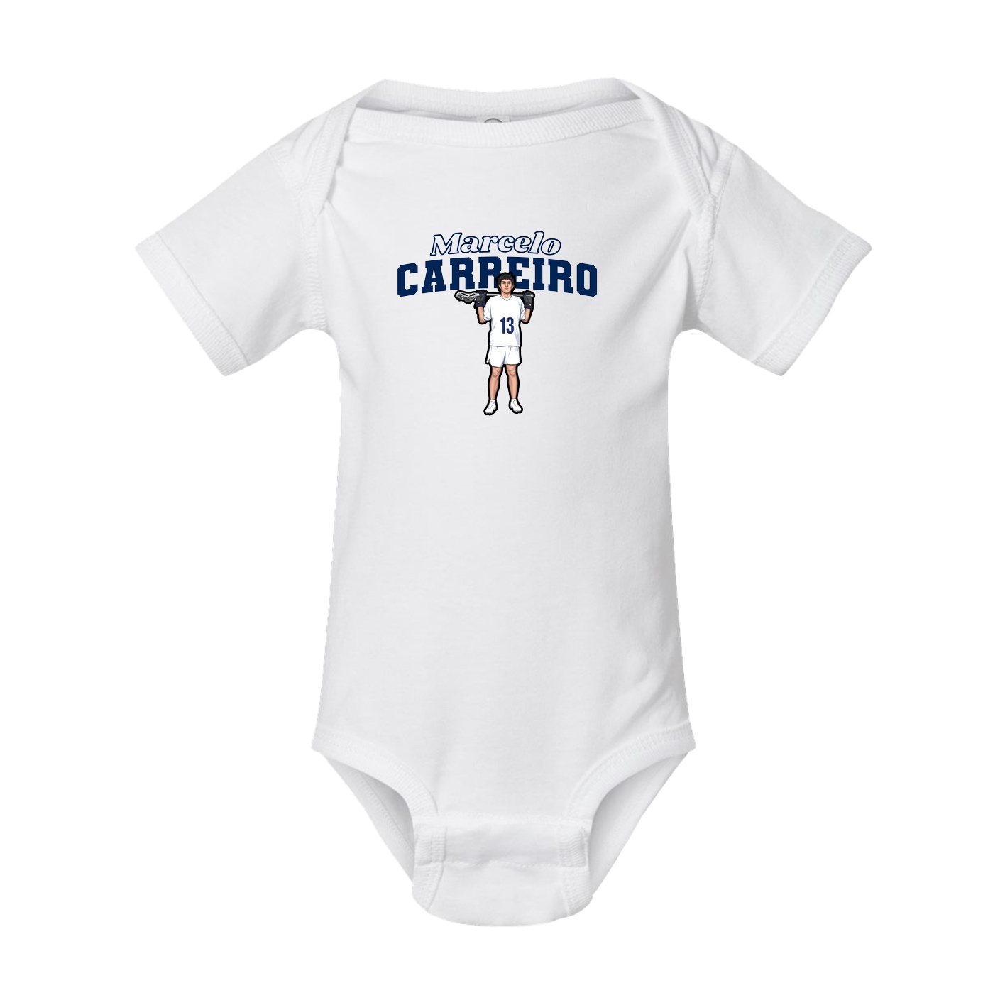 Baby Onesie — Name Arch in White