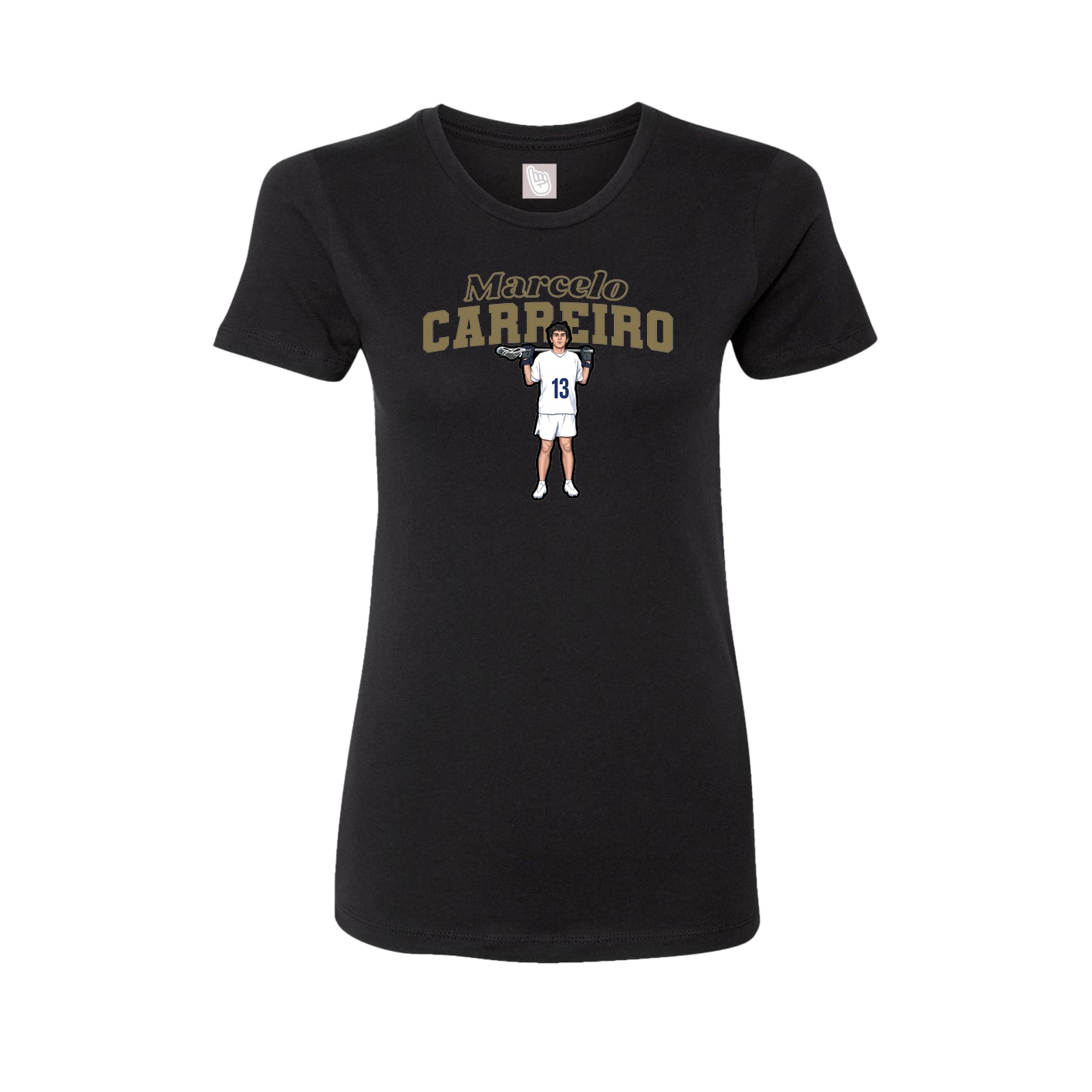 Fitted Women's Tee — Name Arch in Black