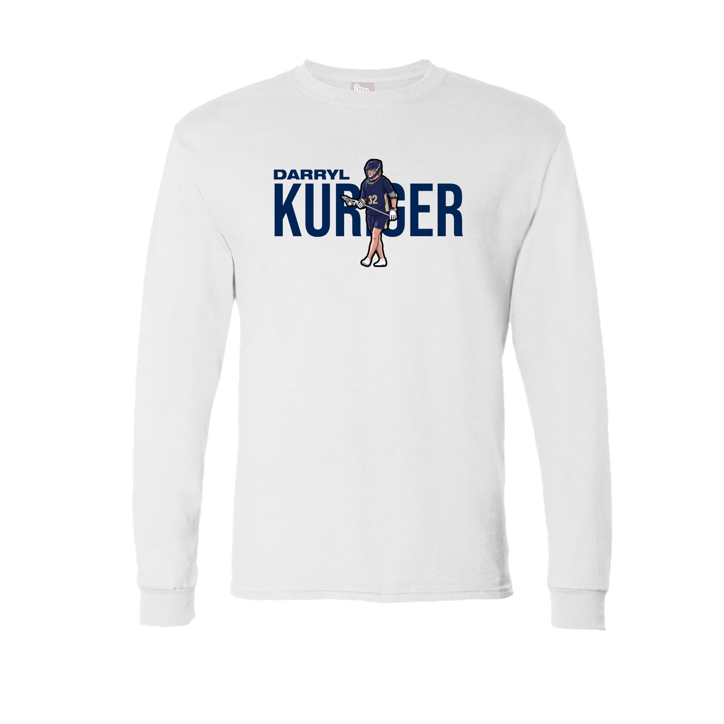 Long Sleeve Tee — Player Name in White