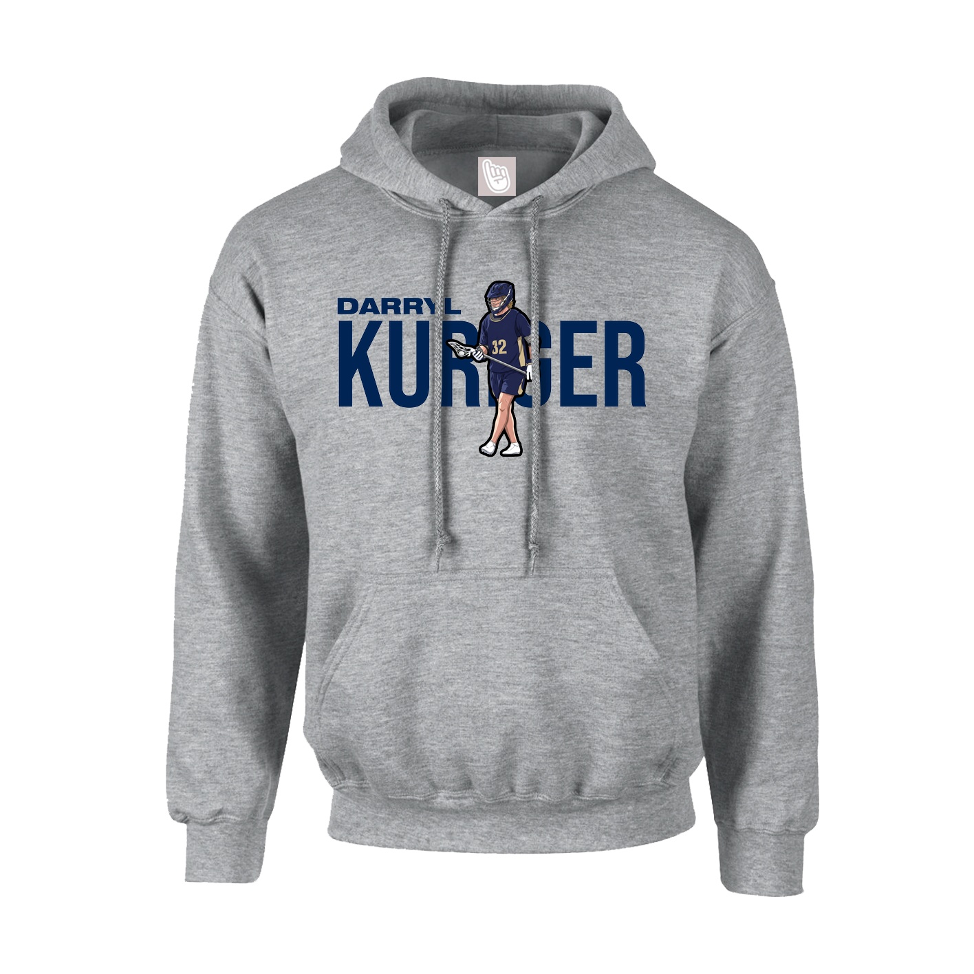Youth Hoodie — Player Name in Grey