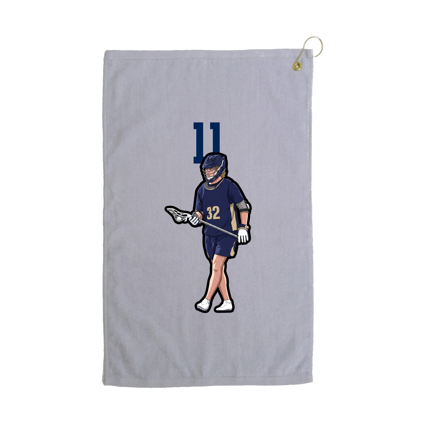 Golf Towel — Number Top in Grey